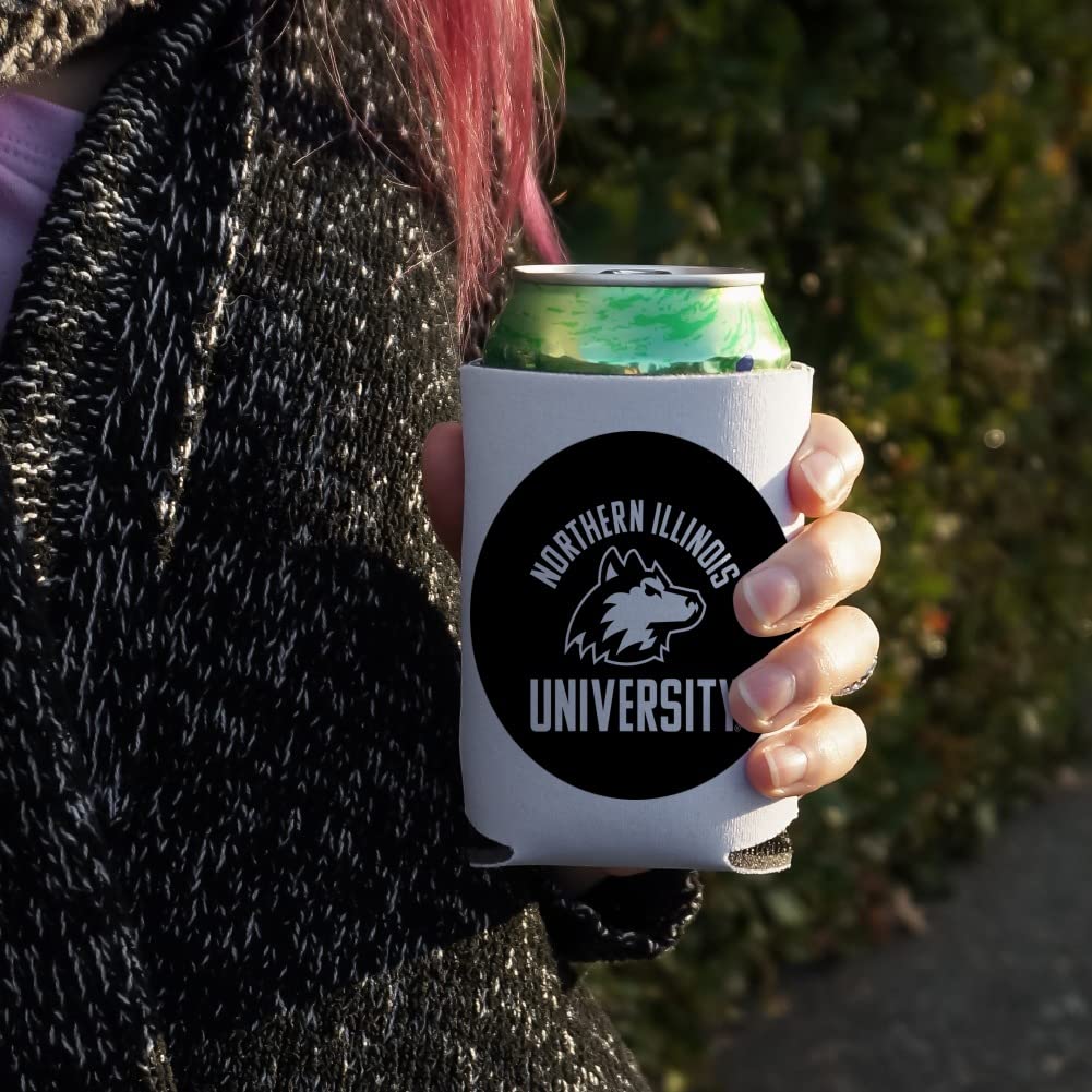 Northern Illinois University Huskies Insulated Can Cooler - Collapsible Drink Sleeve & Beverage Holder for Beer, Soda & Energy Drinks - Perfect for Tailgating, Camping & Game Day Parties