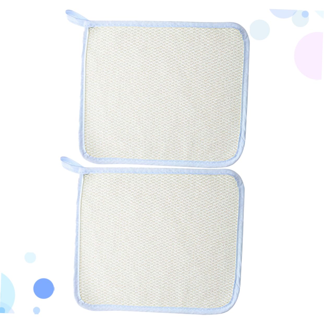 2 Pack Exfoliating Facial Washcloths - Quick Dry Nylon Bath Towels with Short Loop for Smooth Skin - Perfect for Spa, Travel & Daily Skincare Routine