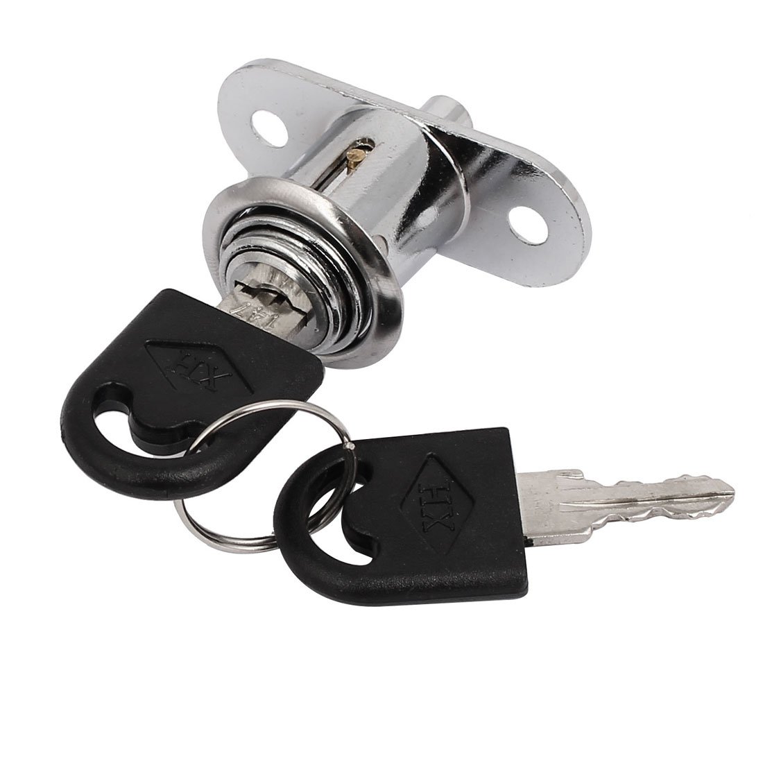 uxcell Heavy Duty Metal Drawer Cabinet Door Security Deadbolt Key Lock Latch with 2 Keys - Secure Storage Boxes, Tool Chests & Office Furniture