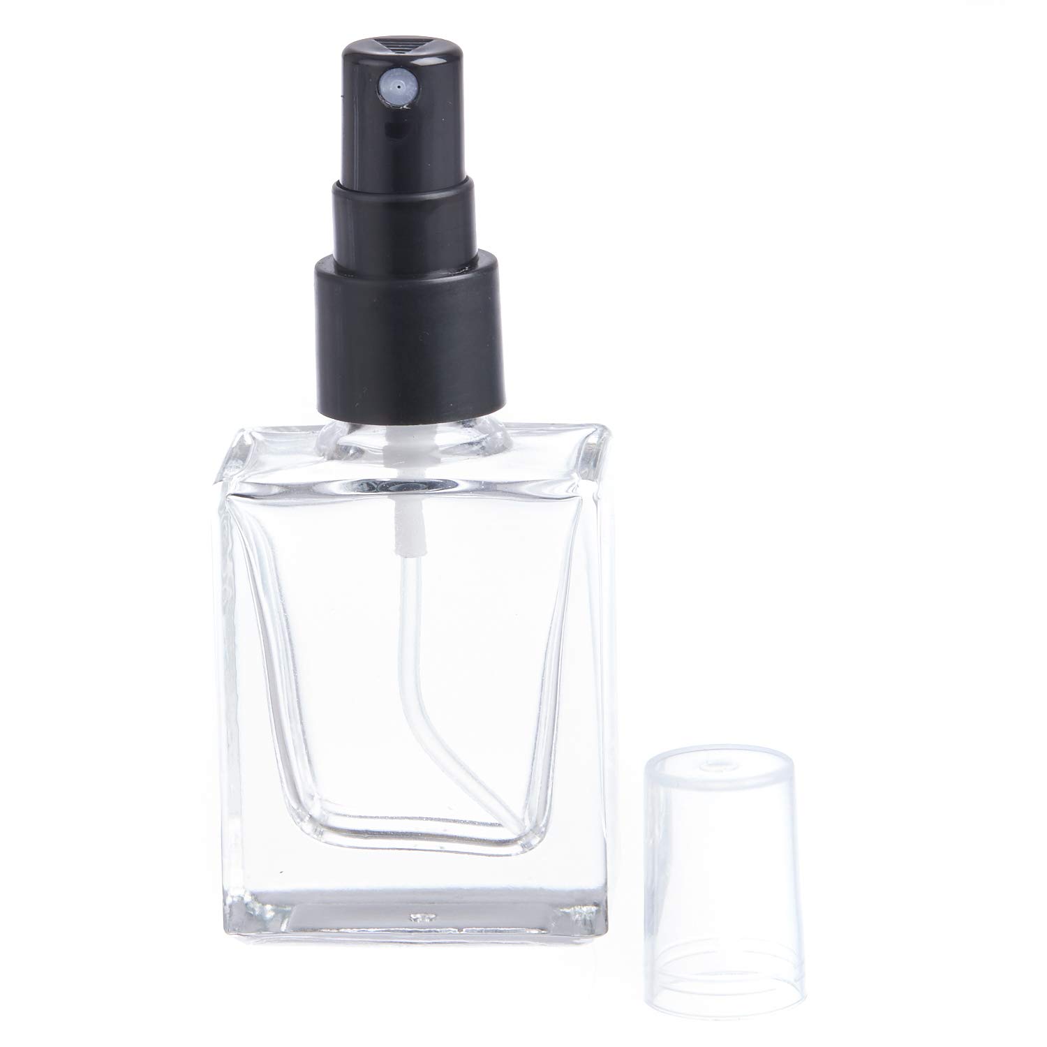 GRN 10ml Refillable Glass Perfume Bottles with Spray Pump - Set of 5 Transparent Travel-Size Bottles for Essential Oils, Cologne & Fragrance | Perfect for DIY, Travel & Gift Giving