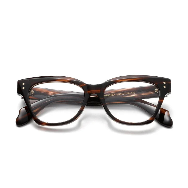 Aror Women's Full Rim Square Cat Eye Thick Acetate Eyeglasses Frame 492761 - Stylish Retro Glasses for Work, Reading & Fashion Accessories