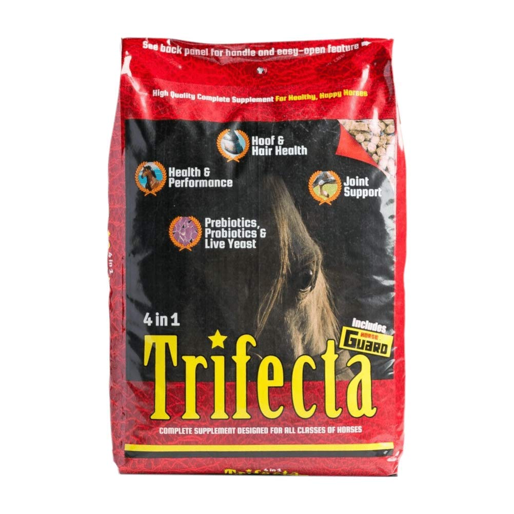 Trifecta 40 lb Complete Equine Supplement - 4-in-1 Vitamin & Mineral Blend for Horses | Supports Joint Health, Coat Shine & Overall Wellness | Ideal for Performance Horses, Senior Horses & Daily Nutrition