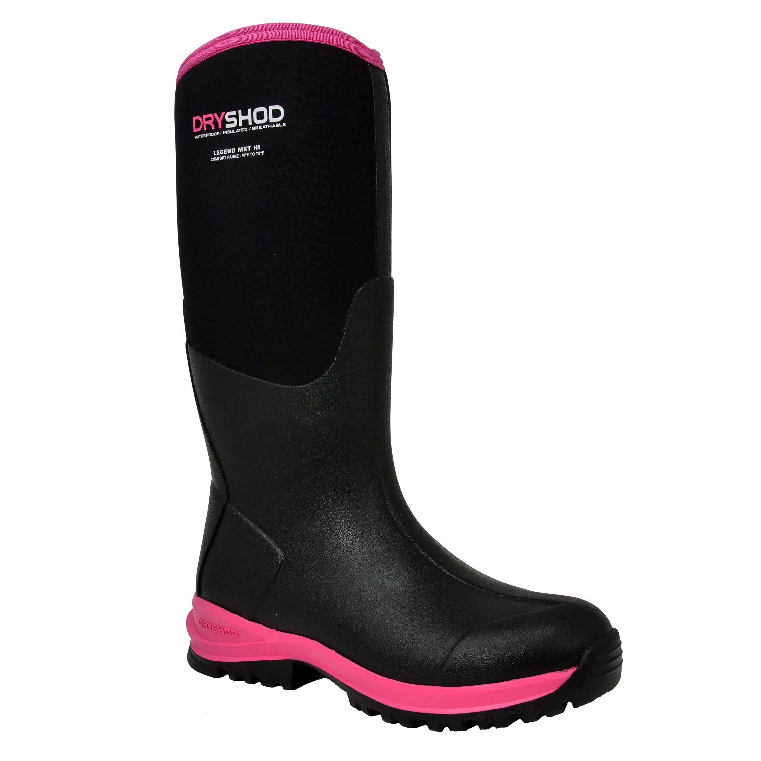 Dryshod Women's Legend MXT Adventure Hi Rubber Boots - Waterproof Pull-On Winter Rain Boots for Hiking, Farming & Outdoor Activities