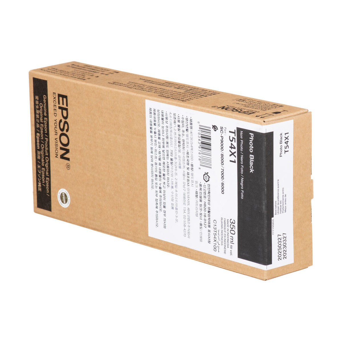 Epson T54X100 P6000 P7000 P8000 P9000 Ultrachrome HD Ink Cartridge - 350ml Photo Black Ink for Professional Photo Printing & Large Format Printers