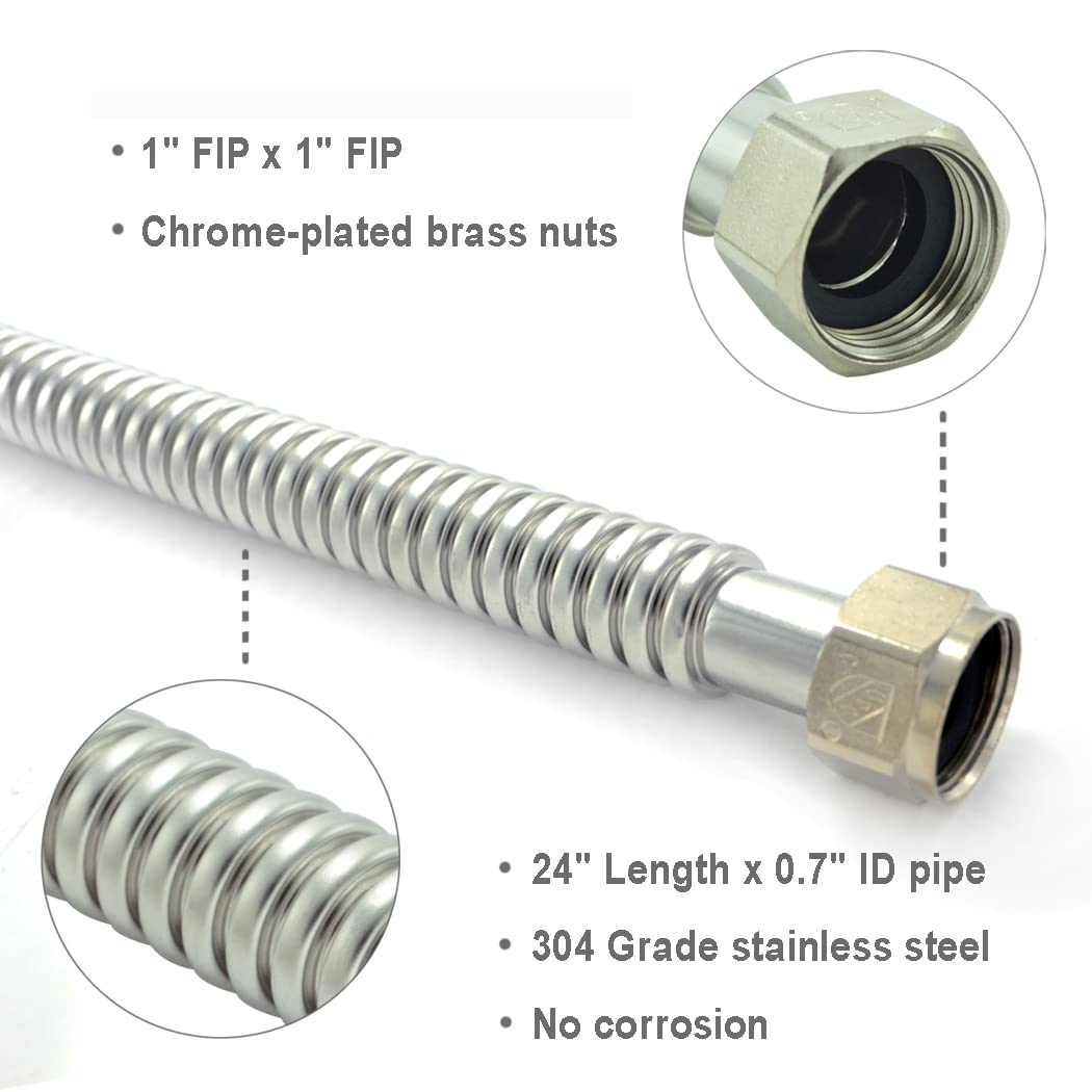 Stainless Steel Corrugated Water Heater Connector - 1