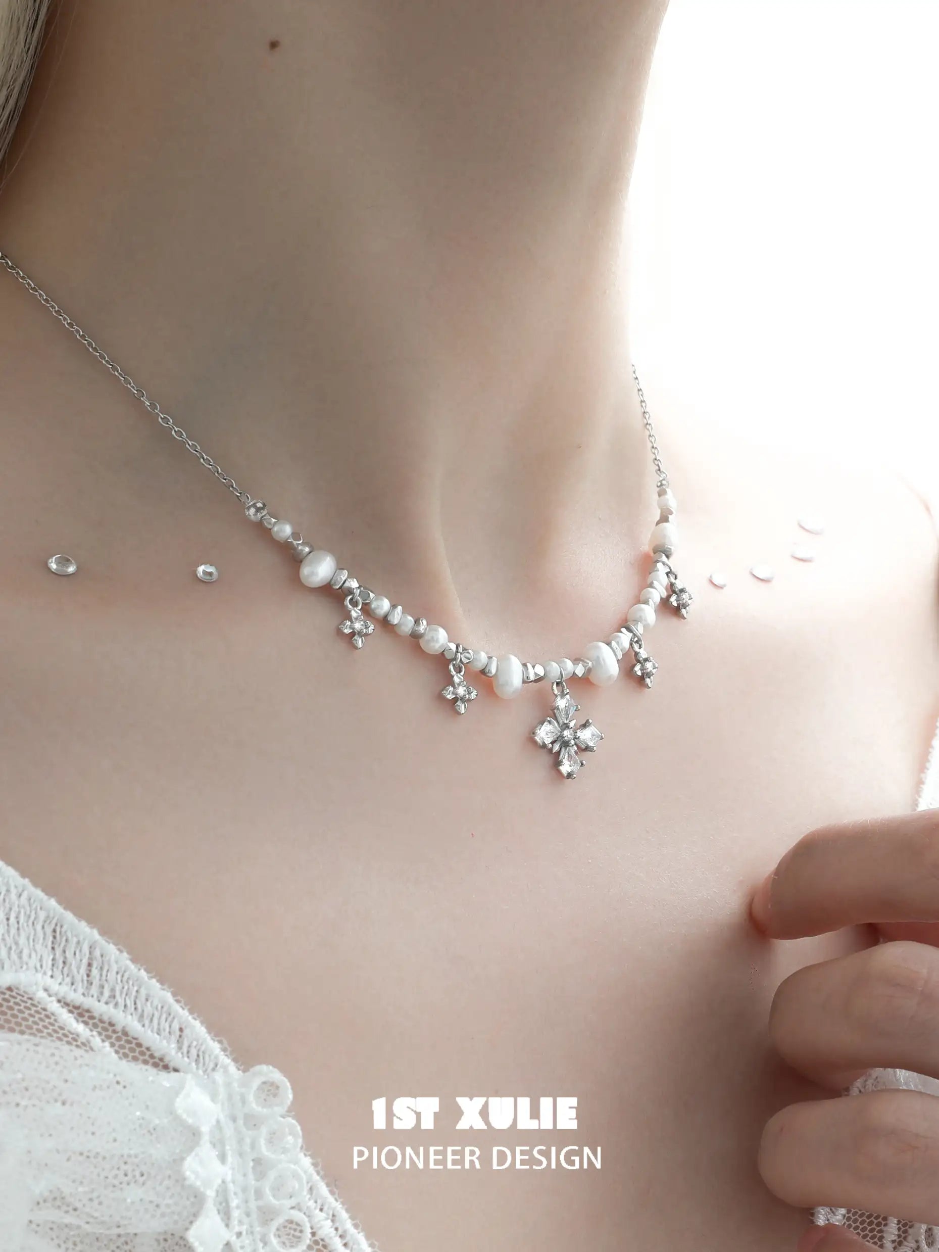 Tears of Mermaid S925 Sterling Silver Necklace with Pearls & Zircon - Elegant Jewelry for Women, Perfect Gift for Birthday, Anniversary & Special Occasions
