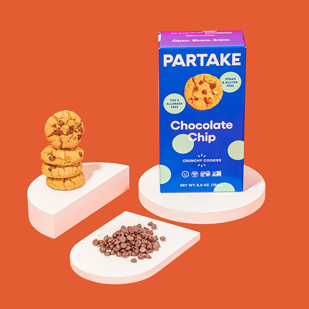 Partake Gluten Free Crunchy Vegan Cookies - 4 Box Variety Pack | Allergy Friendly Snacks (No Peanuts, Soy, Dairy, Tree Nuts, Egg, Sesame) | Healthy School Snacks for Kids, Lunchbox Treats & On-the-Go Vegan Snacking