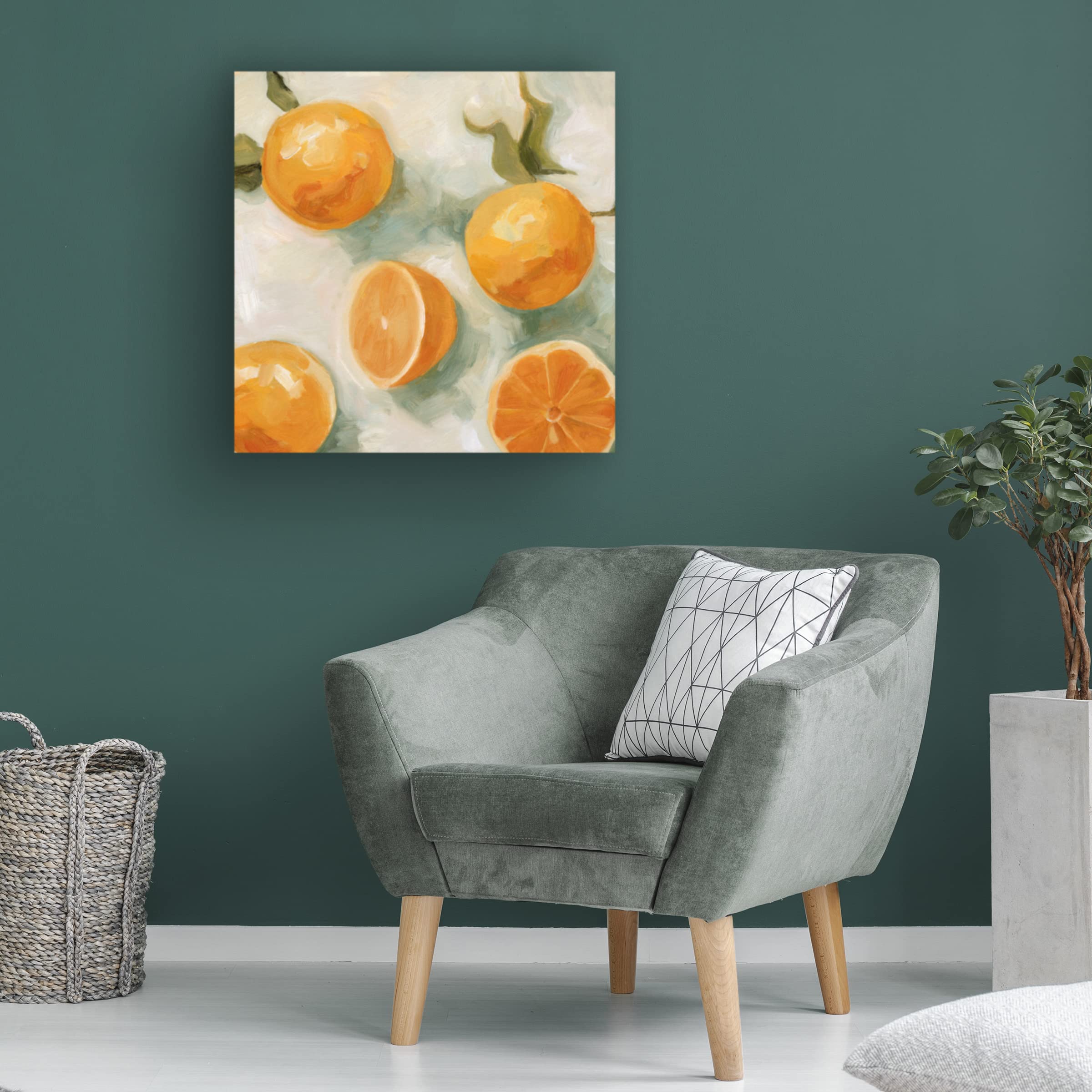 Emma Scarvey 'Fresh Citrus IV' Canvas Art Print - Modern Home Decor for Living Room, Bedroom & Office - Vibrant Wall Art for Kitchen, Dining Area & Gifts