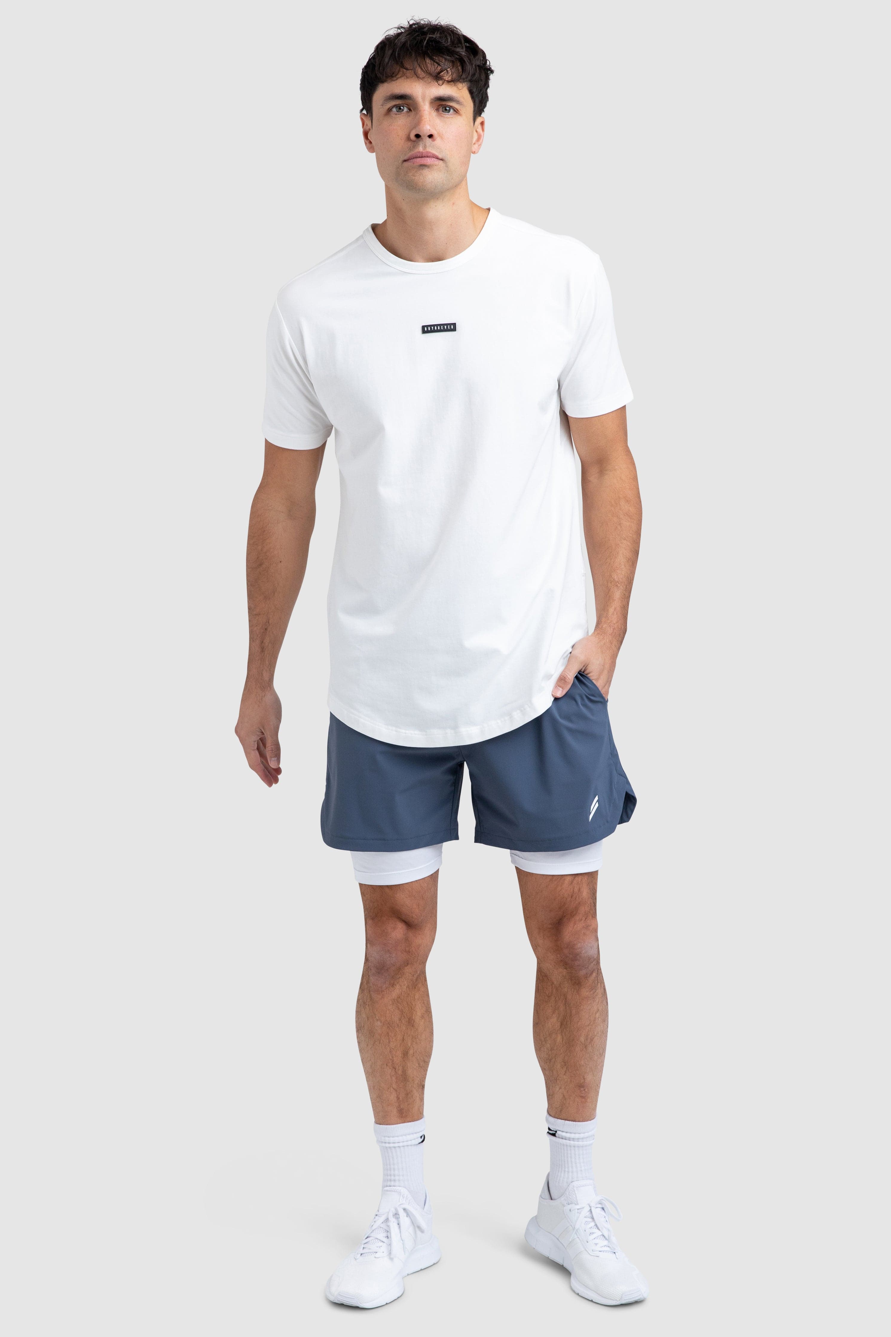 Level Up Shorts - Premium Steel Blue Athletic Shorts for Men | Gym, Running & Casual Wear