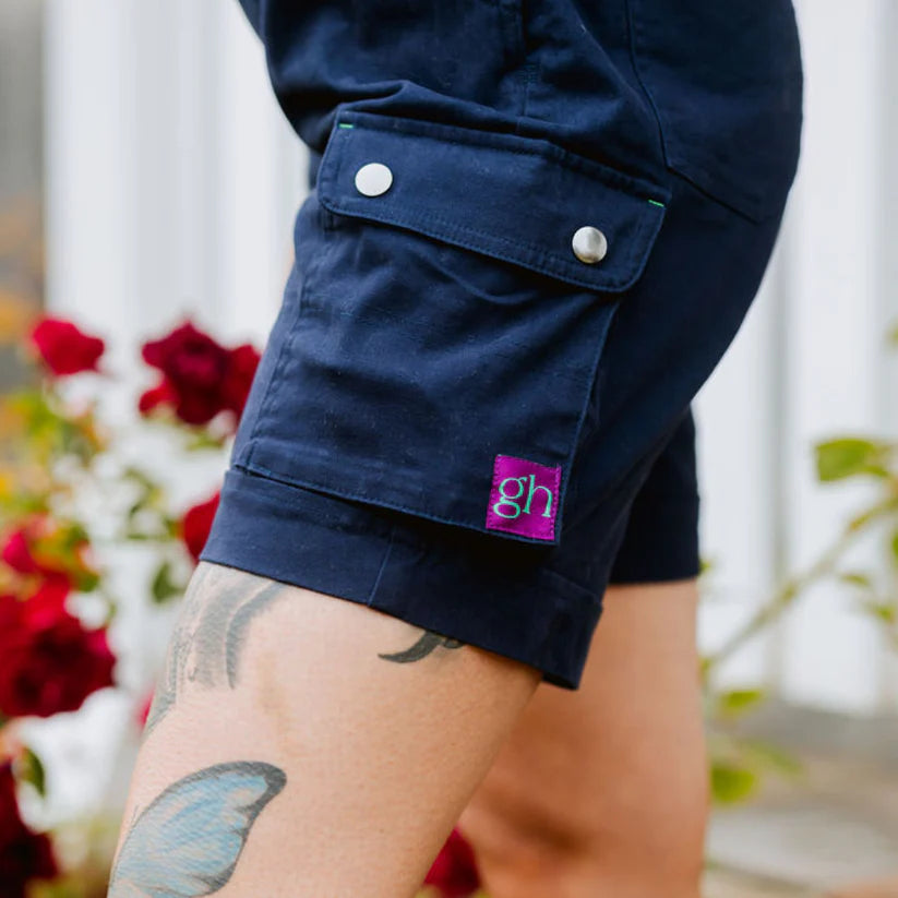 Women's Denim Shortalls - Comfortable Stretch Workwear Jumpsuit for Women | Perfect for Casual Work, Gardening & Outdoor Activities