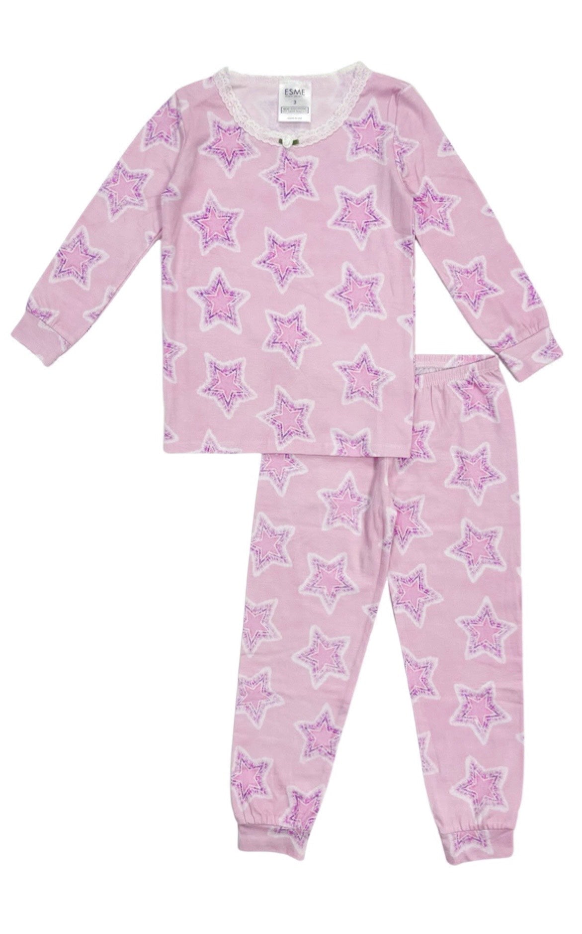 Pink Star Tie Dye Matching Set - Women's Loungewear Outfit for Yoga, Sleep & Casual Wear | Soft Comfortable Two Piece Pajama Set