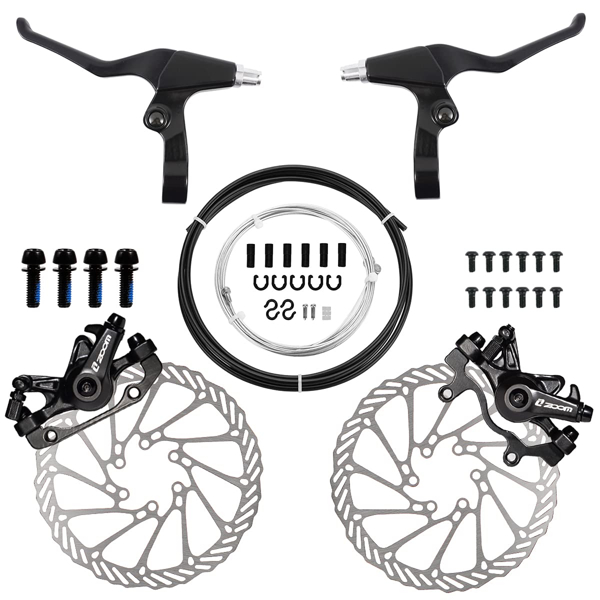 Chooee Bike Mechanical Disc Brake Set - Front & Rear MTB Brake Calipers for Mountain Bikes | Perfect for Trail Riding, Commuting & Off-Road Adventures