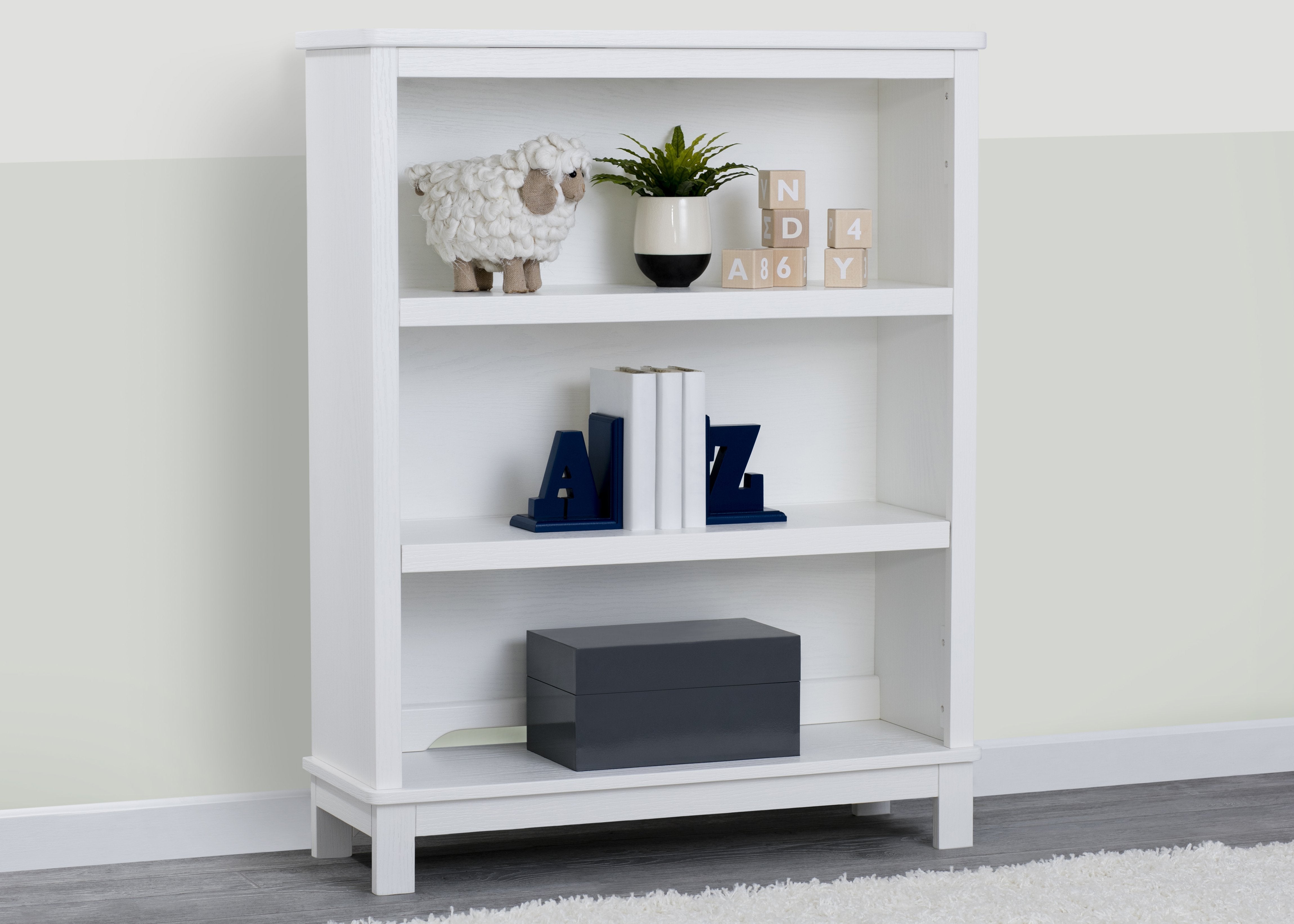 Rustic Farmhouse Bookcase - Solid Wood Bookshelf with 5 Shelves for Living Room, Bedroom, or Home Office Storage & Decor