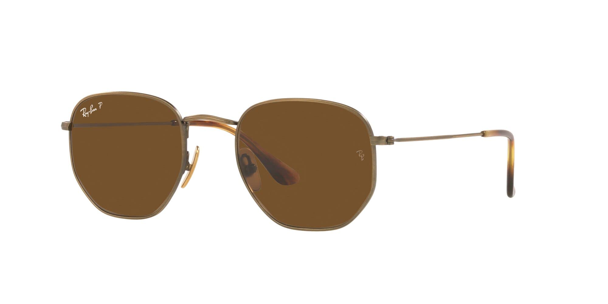 Ray-Ban RB8148 Hexagonal Titanium Sunglasses for Men & Women - UV Protection, Lightweight & Stylish - Perfect for Driving, Beach & Outdoor Activities