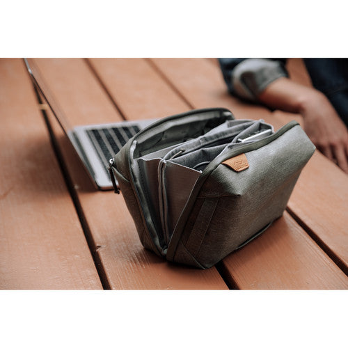 Peak Design Travel Tech Pouch (Sage) - Waterproof Electronics Organizer for Laptop Accessories, Cables & Chargers - Perfect for Business Travel, Camping & Daily Commute