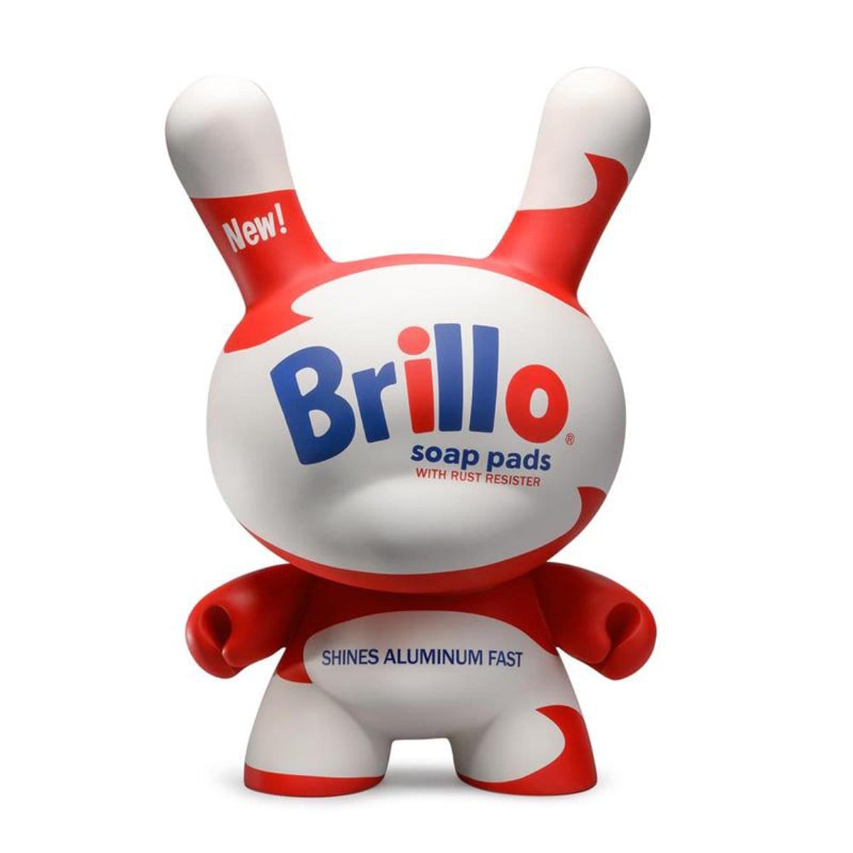 Kidrobot Andy Warhol Brillo Dunny 20 Fiberglass Art Sculpture - Pop Art Collectible for Home Decor & Office Display