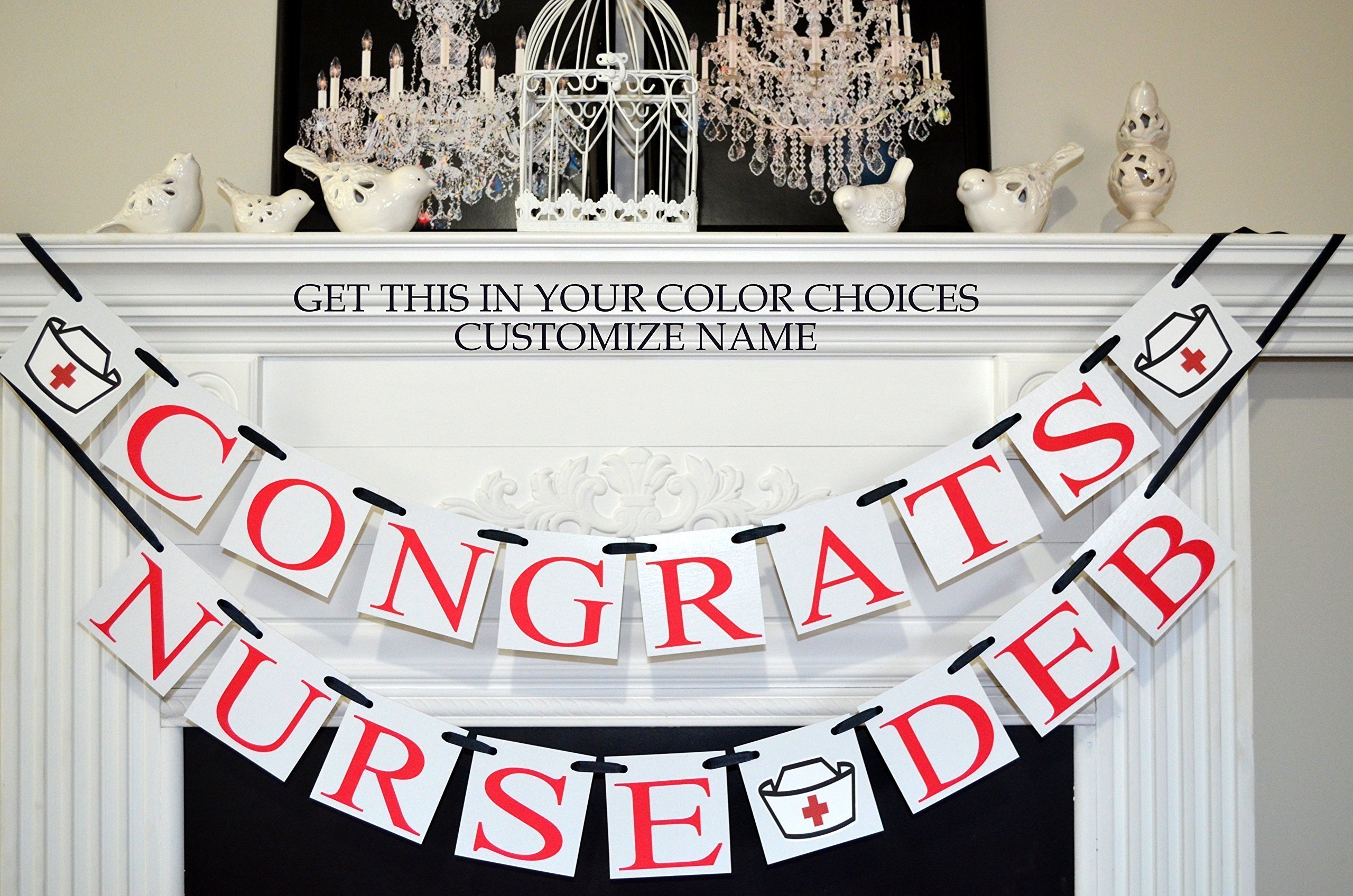 Custom Nurse Graduation Banner - Personalized RN Graduation Sign & Party Decorations for Nursing School Celebrations - Perfect for Graduation Parties, Dorm Decor & Healthcare Events