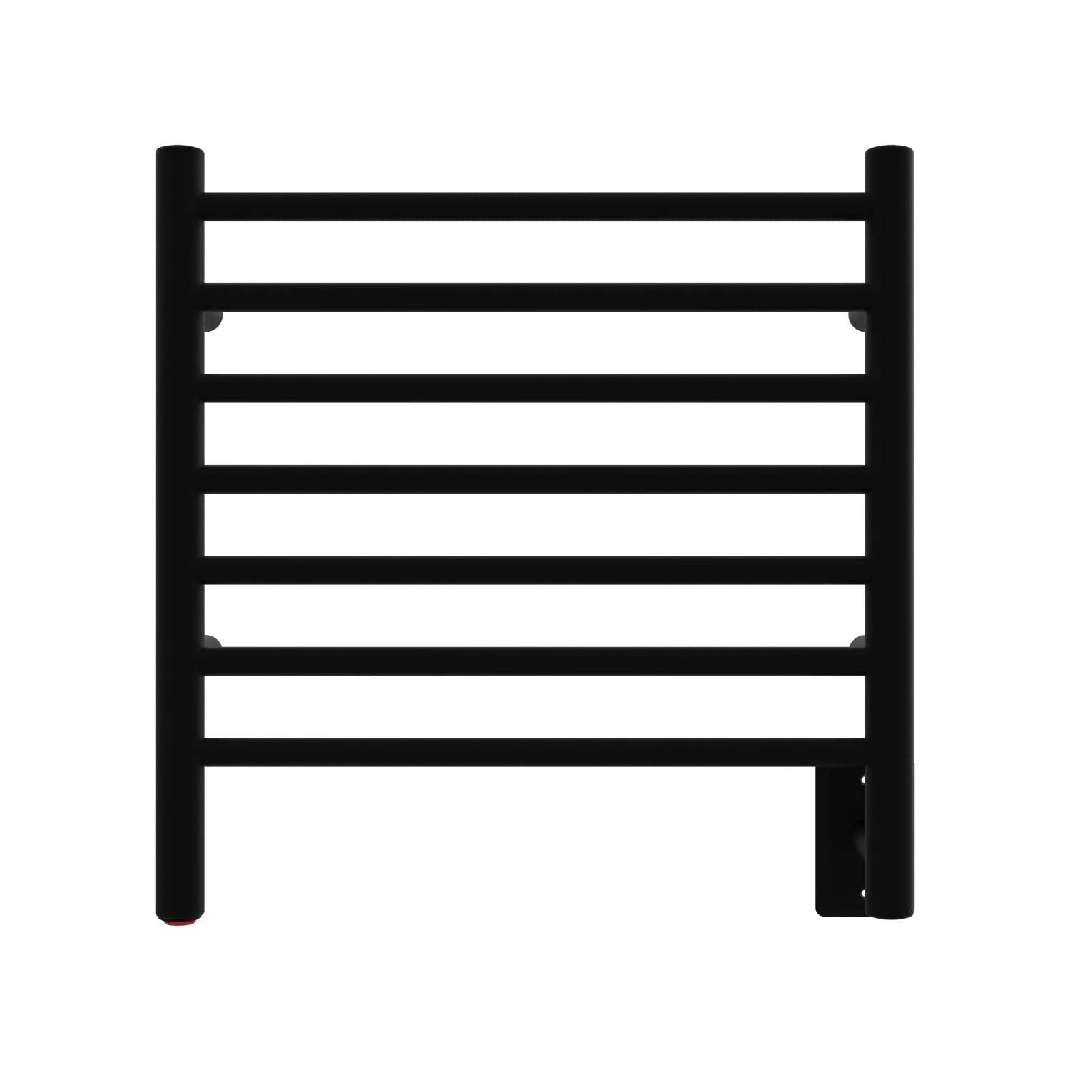Amba RWHS-SMB 7-Bar Radiant Towel Warmer - Hardwired & Plug-in Combo in Matte Black - Perfect for Bathrooms, Spas & Luxury Homes