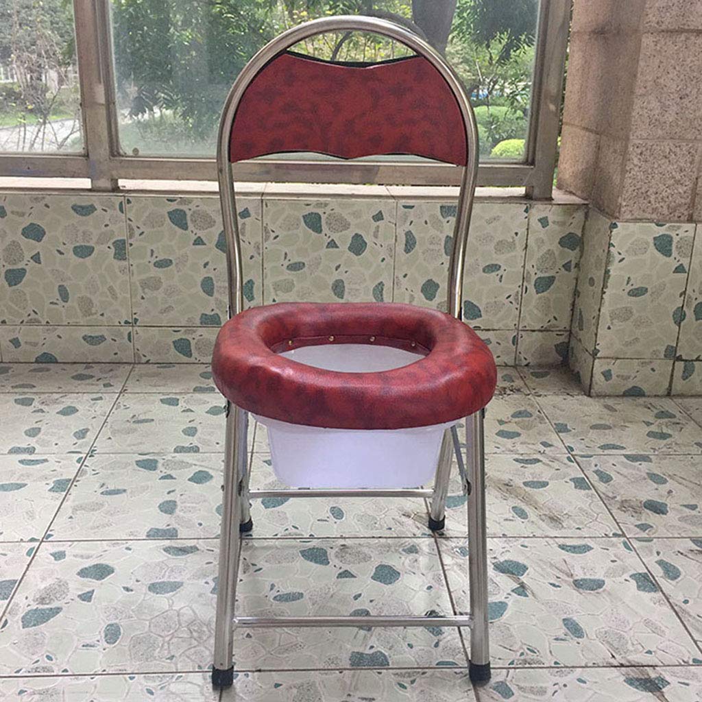 Foldable Shower Chair with Backrest & Non-Slip Legs - Portable Toilet Seat for Elderly, Disabled & Pregnancy Support - Ideal for Bathroom Safety & Bedside Commode Use