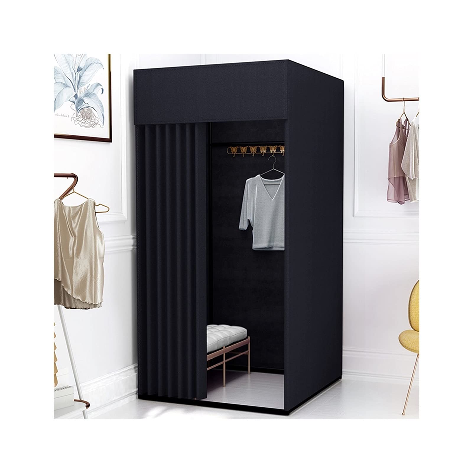 YXYECEIPENO 90% Shading Rate Camping Toilet Changing Room Privacy Tent - Portable Partition with Curtains & Brackets for Outdoor, Office & Dressing Rooms - Space Saving (85x85x200cm, 14 Colors) - Perfect for Camping, Beach, Events & Temporary Privacy Needs