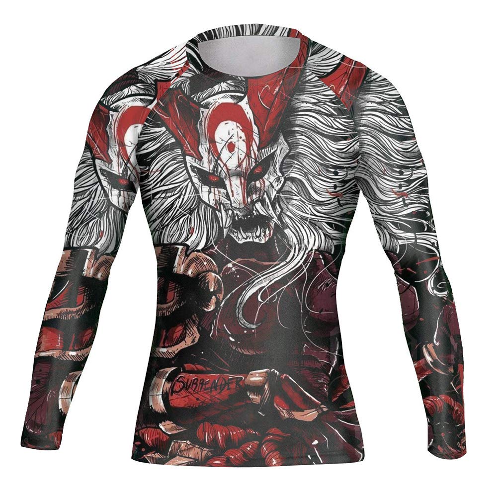 CHOO Men's Samurai BJJ Athletic Shirts & Spats 4-Pack - Breathable MMA Undershirt & Fightwear Set for Brazilian Jiu-Jitsu, MMA Training & Workout (Medium) - Perfect for Martial Arts, Gym Sessions & Combat Sports