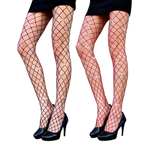 2-pack Rhinestone Fishnet