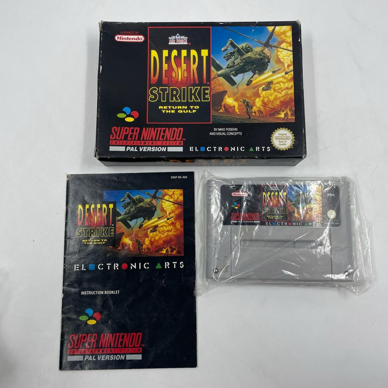 Desert Strike SNES Game - Nintendo Entertainment System (NES) PAL Version - Complete in Box | Retro Gaming, Collectible, Classic Console Action for Gamers & Enthusiasts