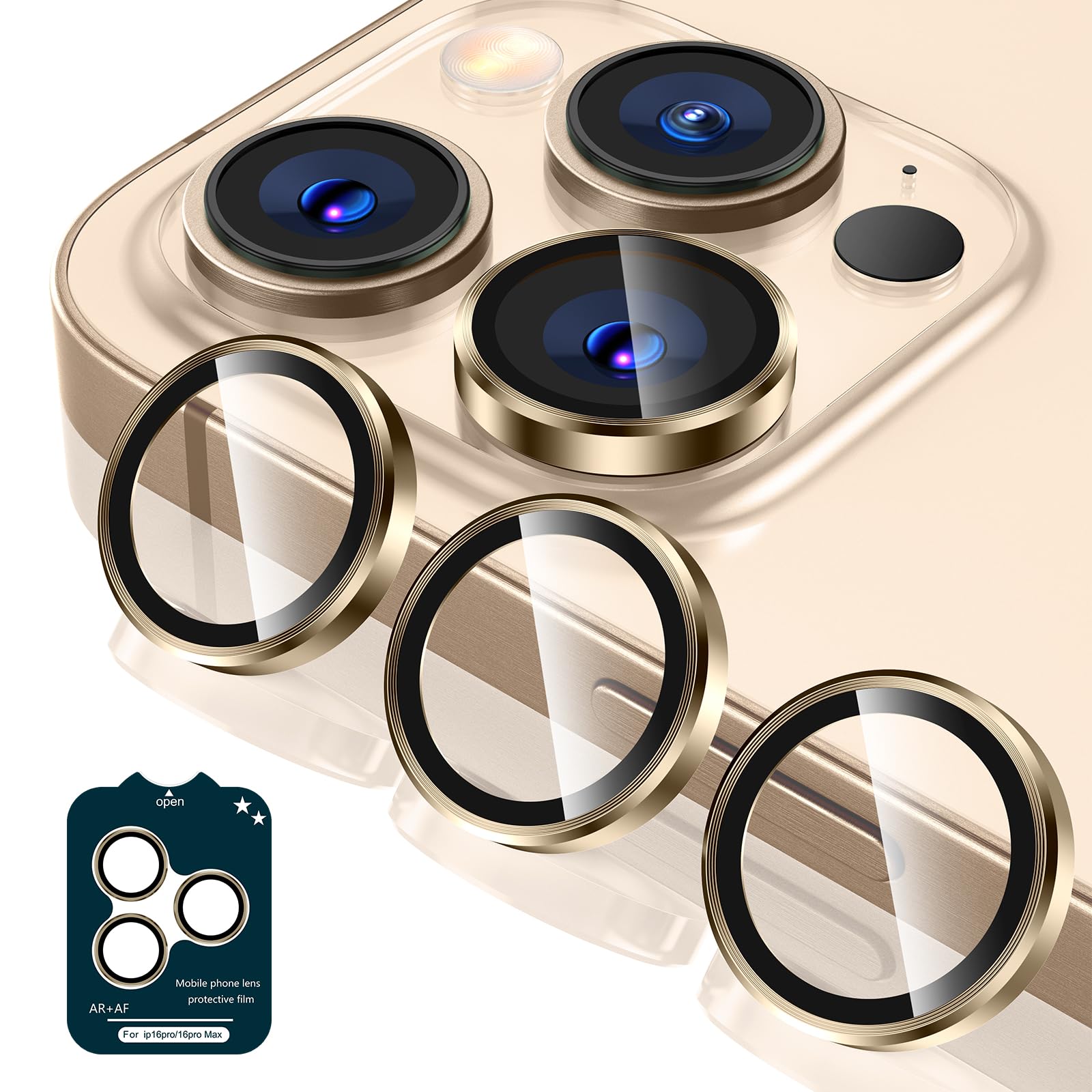 Tensea 9H Tempered Glass Camera Lens Protector for iPhone 16 Pro & 16 Pro Max (6.9