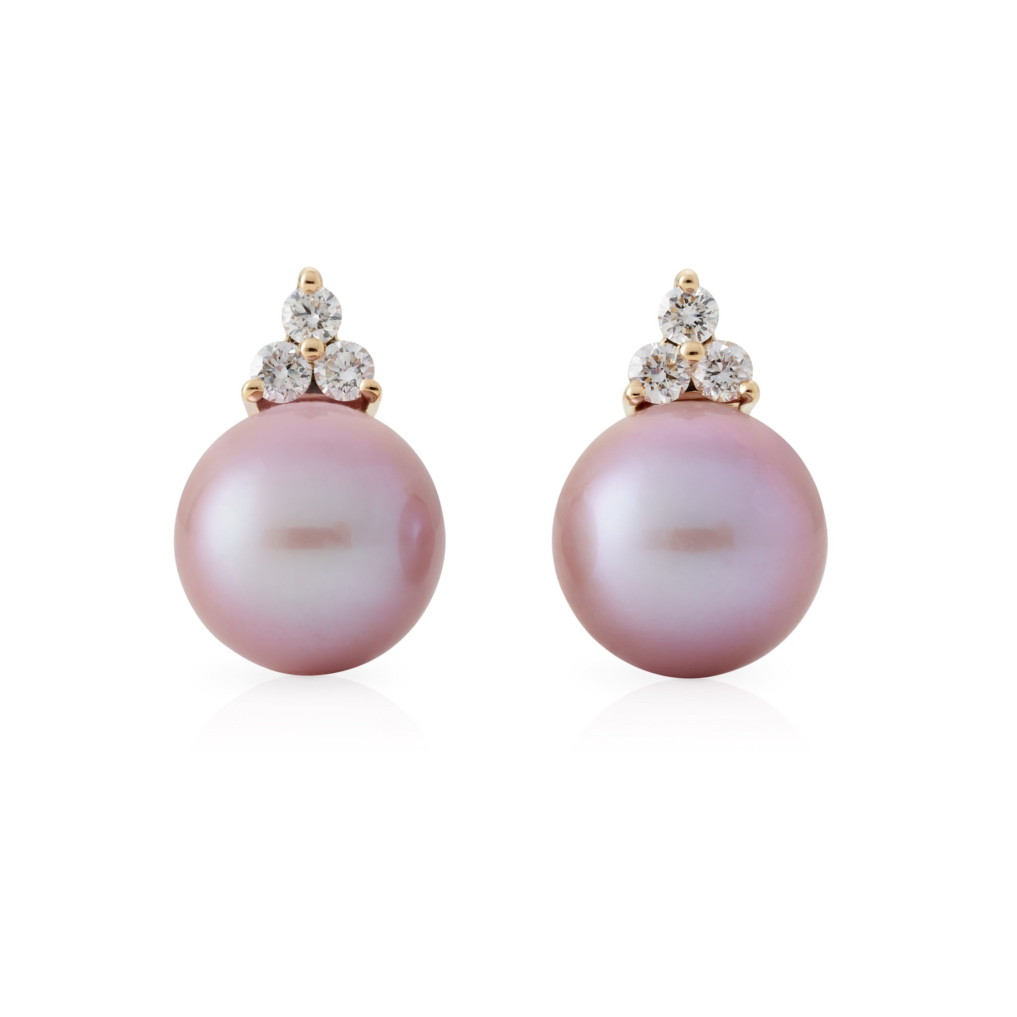 Elegant Pink Pearl and Diamond Madison Earrings for Women – Perfect for Weddings, Parties & Special Occasions