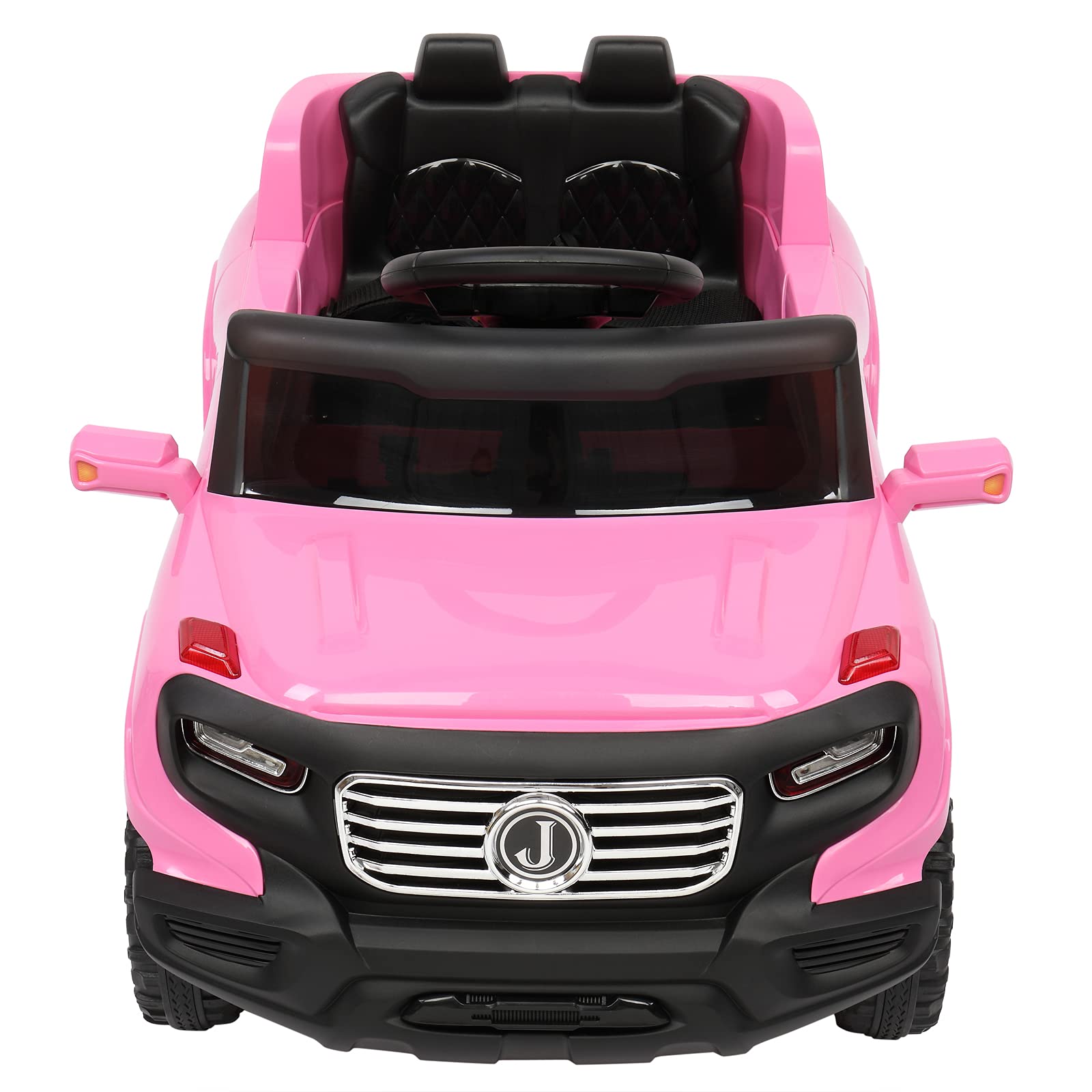 6V Electric Remote Control Truck for Kids - Toddler Ride On Car with 3 Speeds, Music, LED Lights & Safety Seat Belts | Pink Battery-Powered Motorized Toy Vehicle for Boys & Girls | Perfect for Birthday Gifts, Indoor Play & Outdoor Backyard Fun