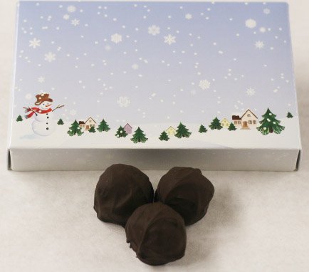 Dark Chocolate Salted Caramel Truffles 8oz - Winter Gift Box for Holidays