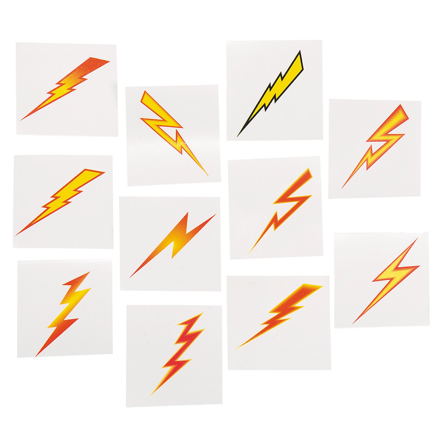 72-Pack Lightning Bolt Temporary Tattoos for Kids - Superhero, Harry Potter & Birthday Party Favors - Waterproof Fake Tattoos for Cosplay, Costume Parties & Themed Events