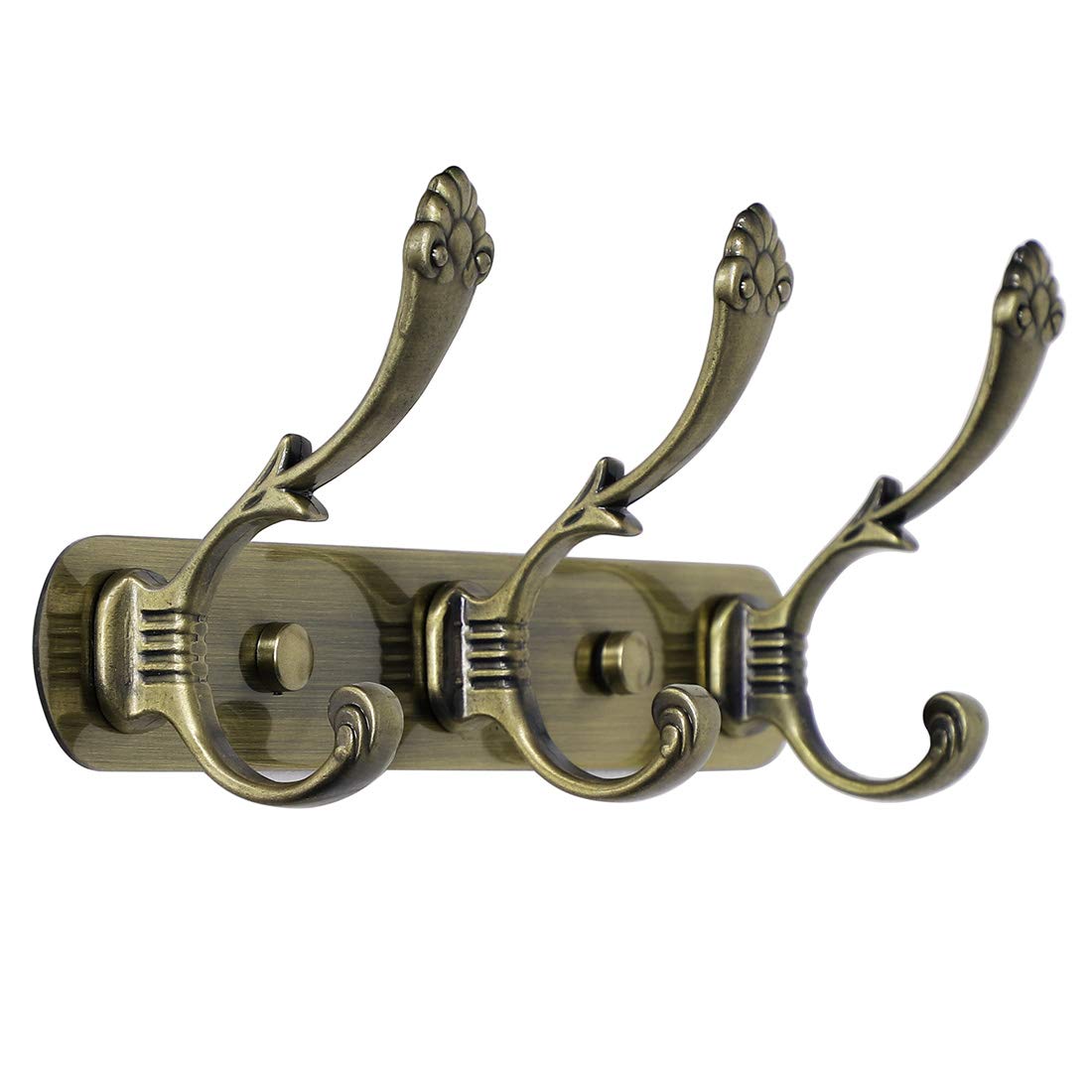 Stainless Steel Coat Hook Rail - 3 Hooks for Bathroom & Closet