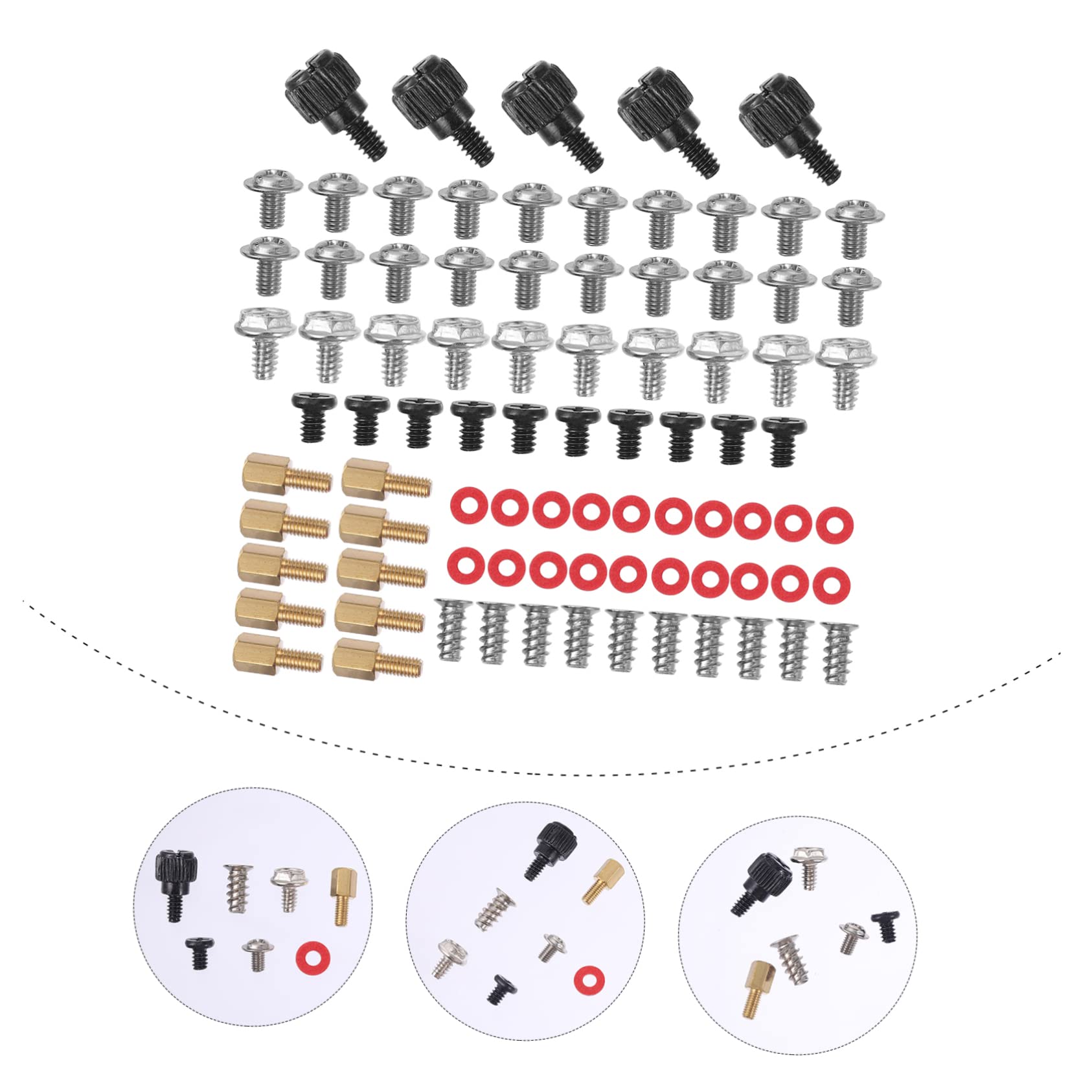 TOKIDNY Computer Case Screws Set - Countersunk Head Steel Screws for PC Case Assembly | Essential Computer Hardware Supplies for DIY PC Builds & Upgrades