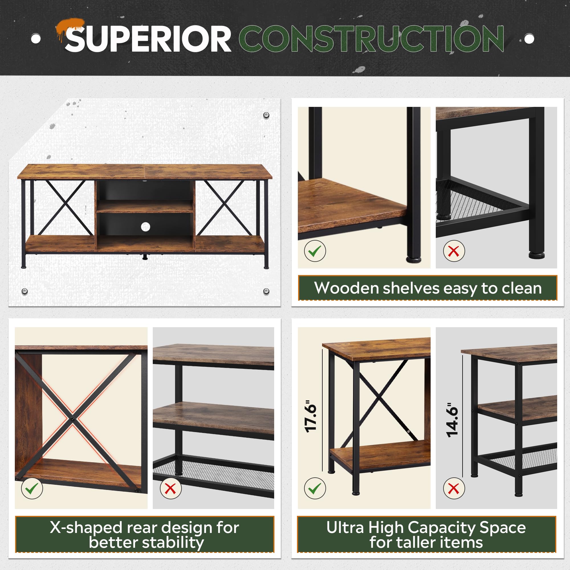 **WLIVE TV Stand for 65 Inch TV, 55