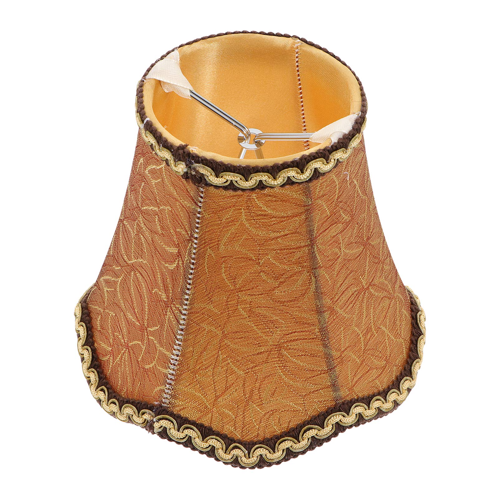 SOLUSTRE 13cm Drum Lamp Shade - Clip-On Fabric Chandelier & Table Light Cover for Bulbs, Wall, Floor & Candle Lamps | Home Decor Lighting Accessory for Living Room, Bedroom & Dining Room