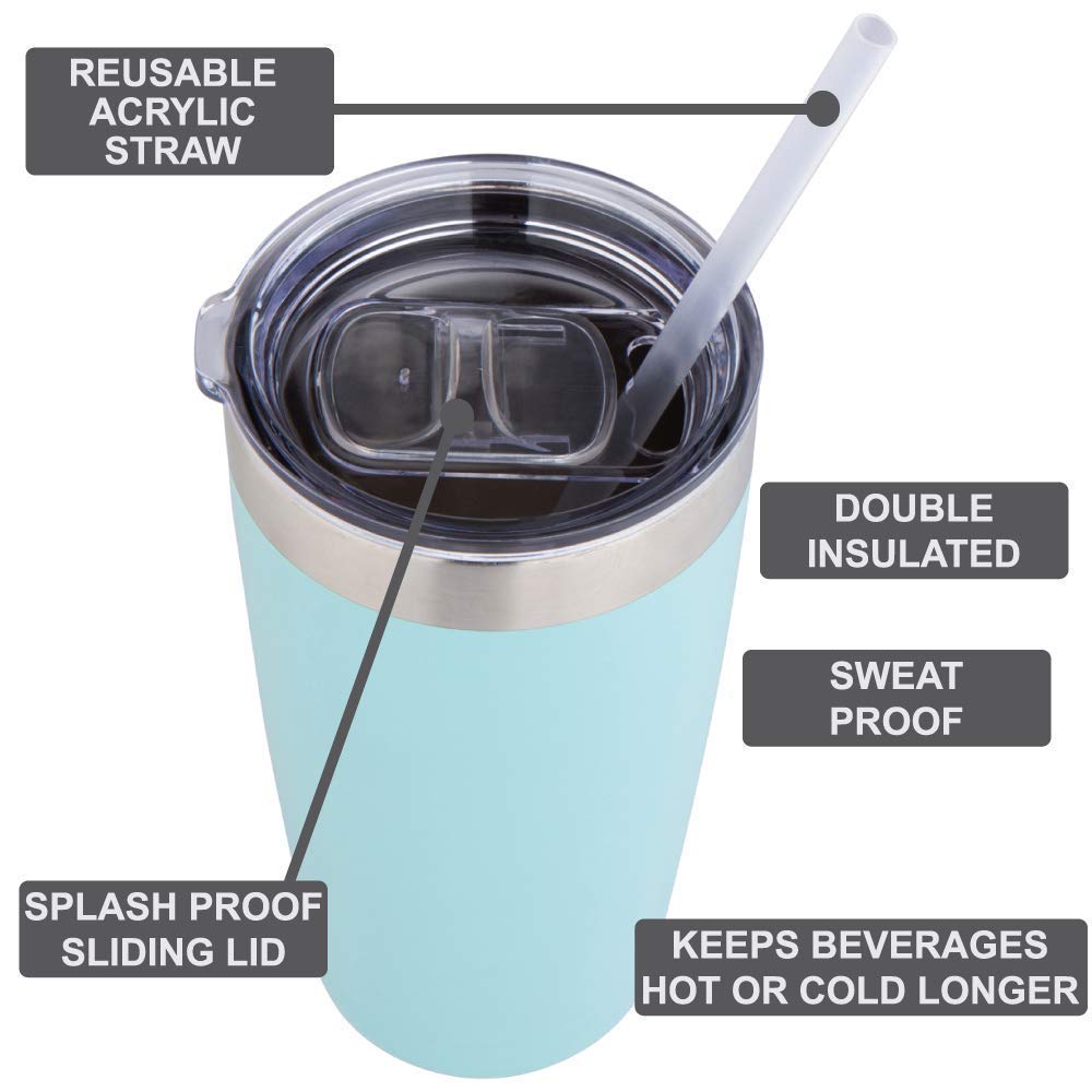 HELLO BEAUTIFUL Teal 20oz Stainless Steel Tumbler with Straw - Insulated Travel Mug with Engraved Funny Quote - Perfect Gift for Women, Office & Outdoor Use | OnlyGifts.com