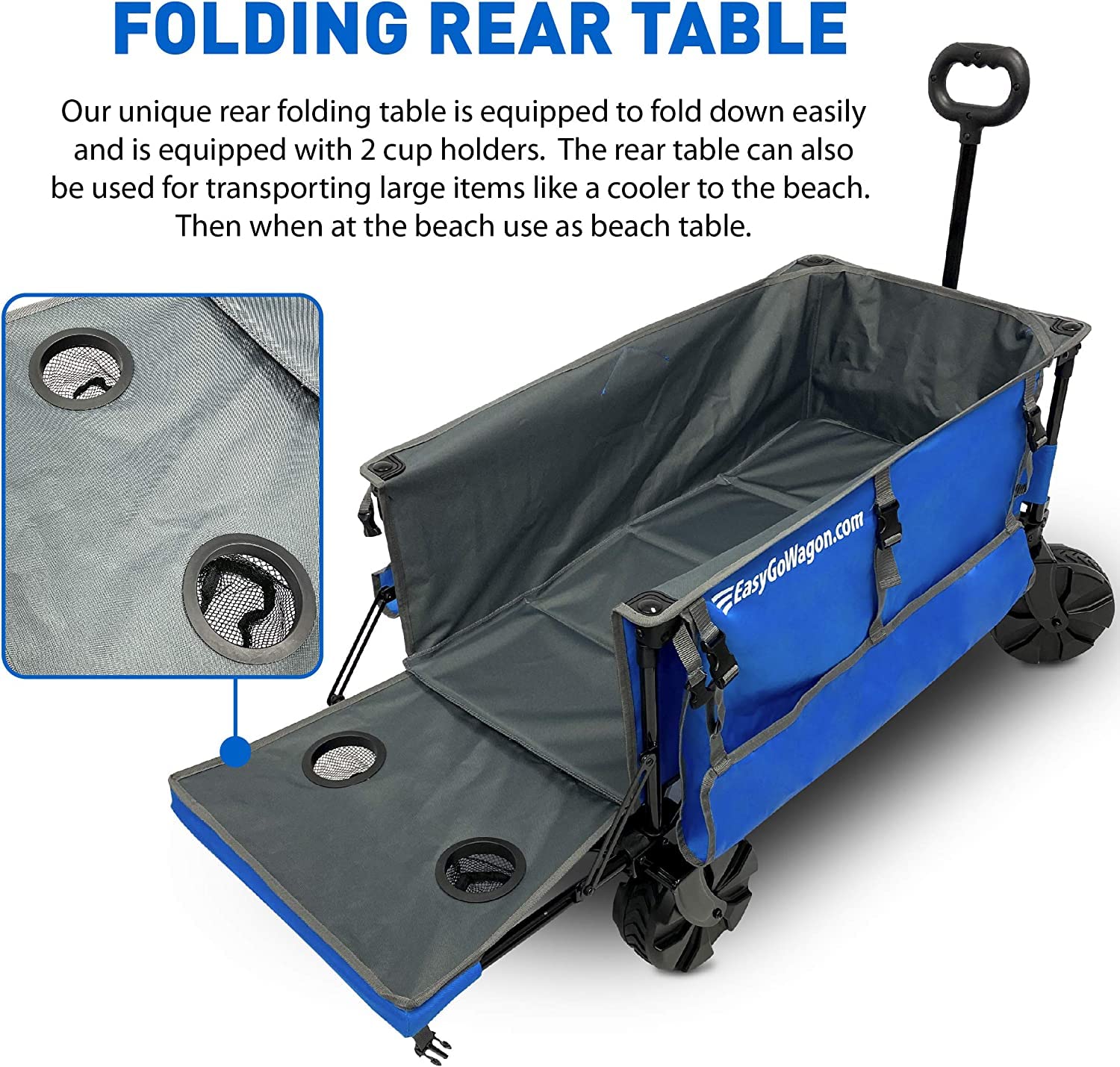 EasyGoProducts Deluxe Folding Beach Wagon with 19