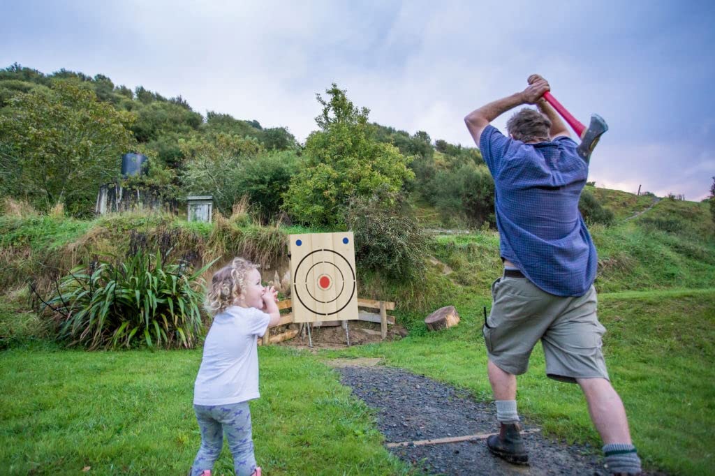 Wooden Axe Throwing Target Board for Games & Knives - USA Made - Indoor/Outdoor Fun