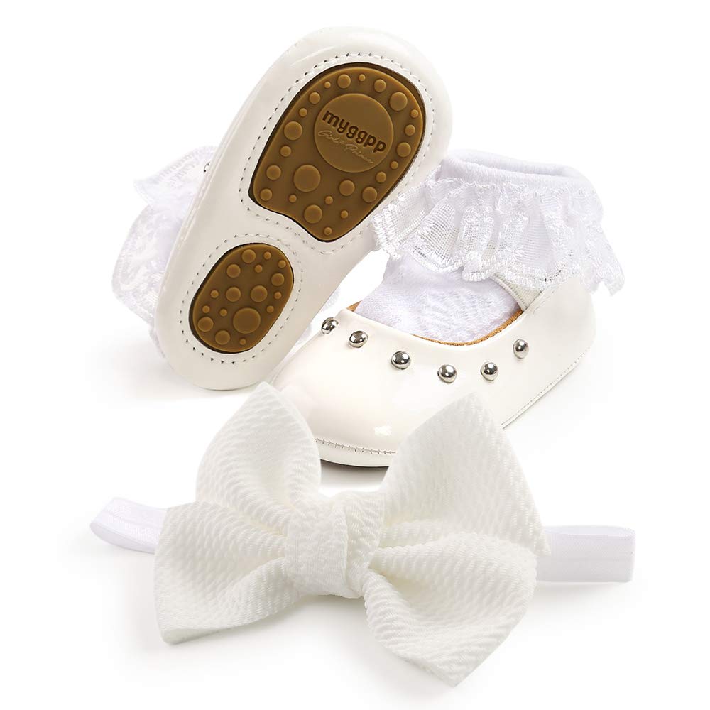 Premium Baby Girl Walking Shoes - Soft Sole Mary Jane Princess Shoes for Infants & Toddlers | First Steps, Prewalkers, Wedding & Special Occasion Outfits