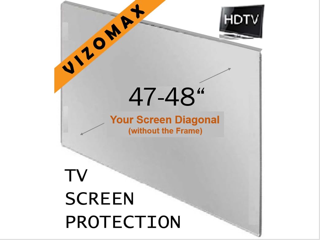 47-48 Inch TV Screen Protector for LCD, LED, OLED & QLED 4K HDTV - Anti-Glare, Anti-Scratch, Bubble-Free Installation - Perfect for Living Room, Bedroom & Home Theater