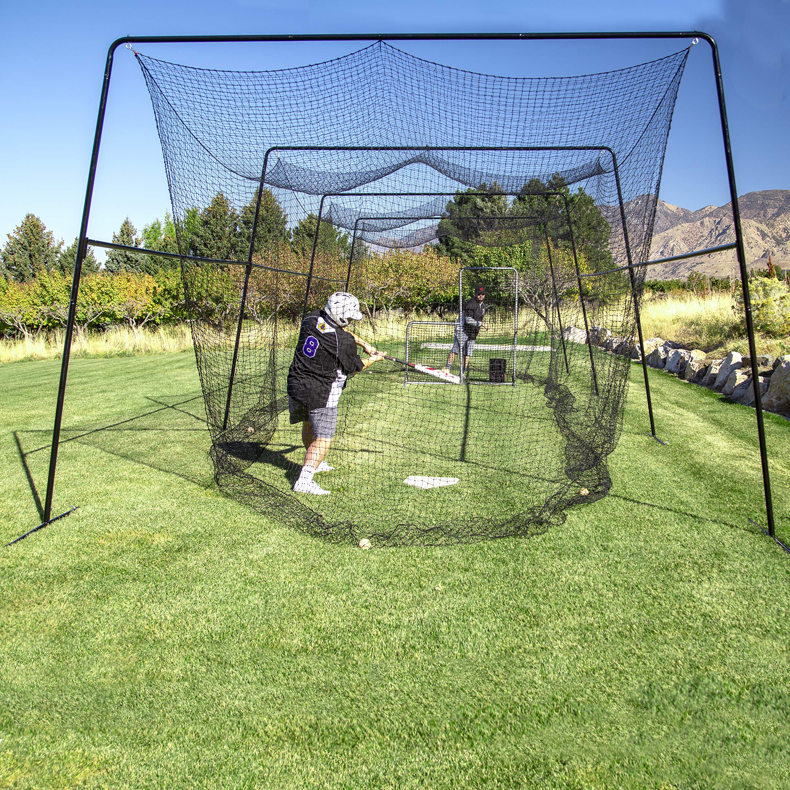 Skywalker Sports Baseball & Softball Safety Screen - Pitching & Batting Practice Net for Backyard, Training & Games - Durable Protective Barrier for Players & Coaches