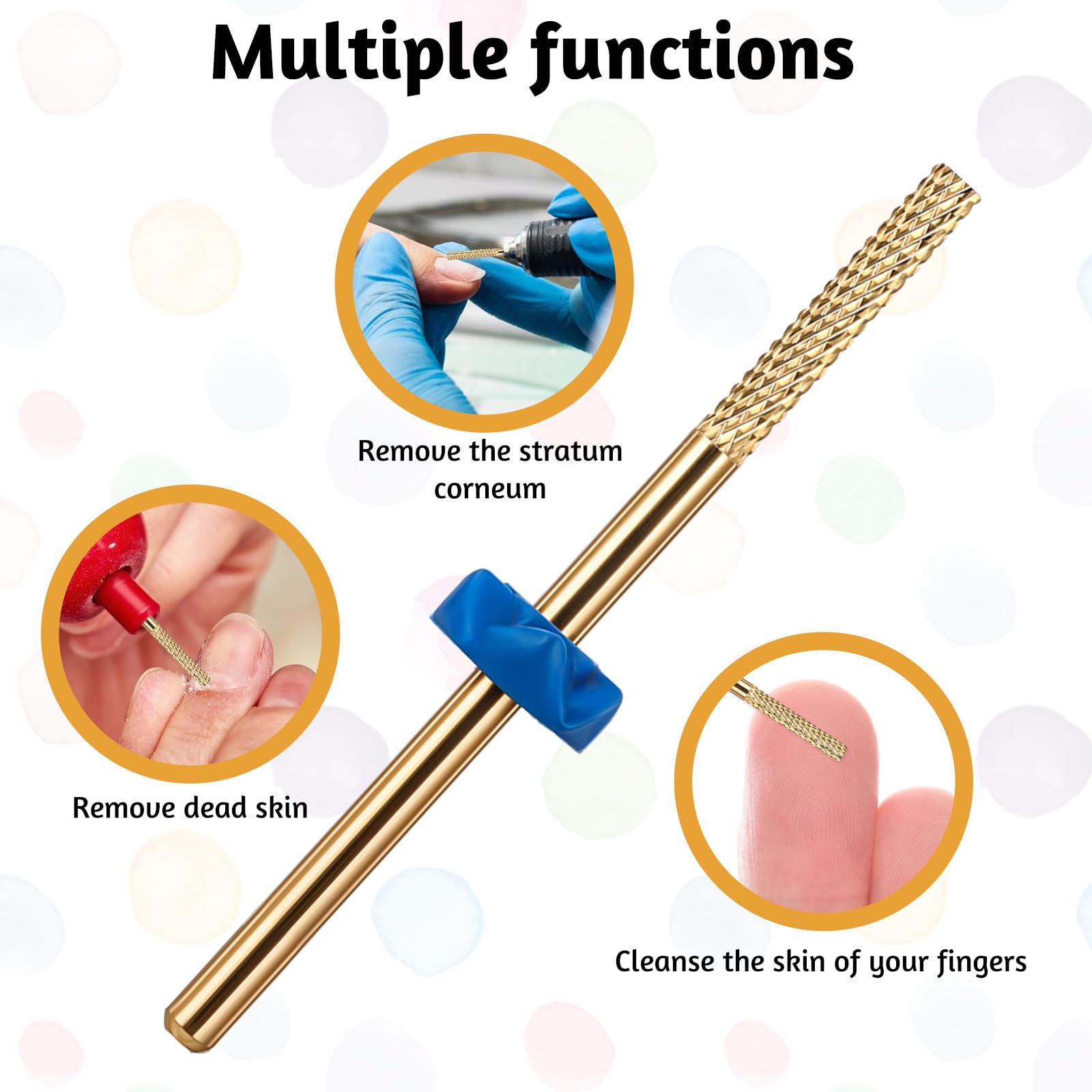 2 Pcs Professional Carbide Nail Drill Bits Set - Nail Buffer, Cuticle Remover & Nail Prep File for Electric Nail Drill | Perfect for Manicure, Pedicure & Nail Salon Use