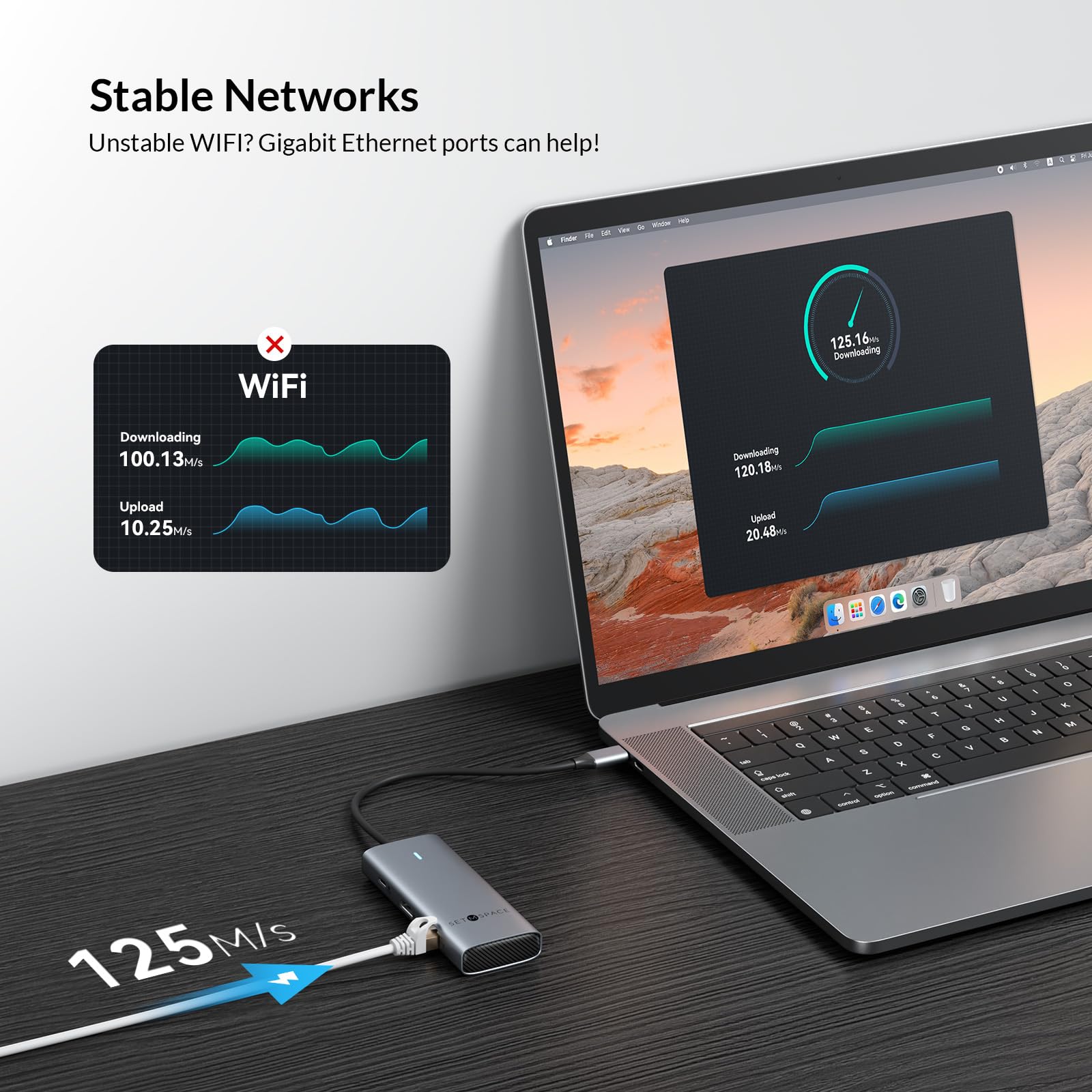 8-in-1 USB C Docking Station with 4K HDMI, Gigabit Ethernet, 100W PD Charging & 3 USB 3.0 Ports - Universal Laptop Hub for Dell/HP/Lenovo/Surface/MacBook - Perfect for Home Office, Gaming & Multi-Monitor Setup