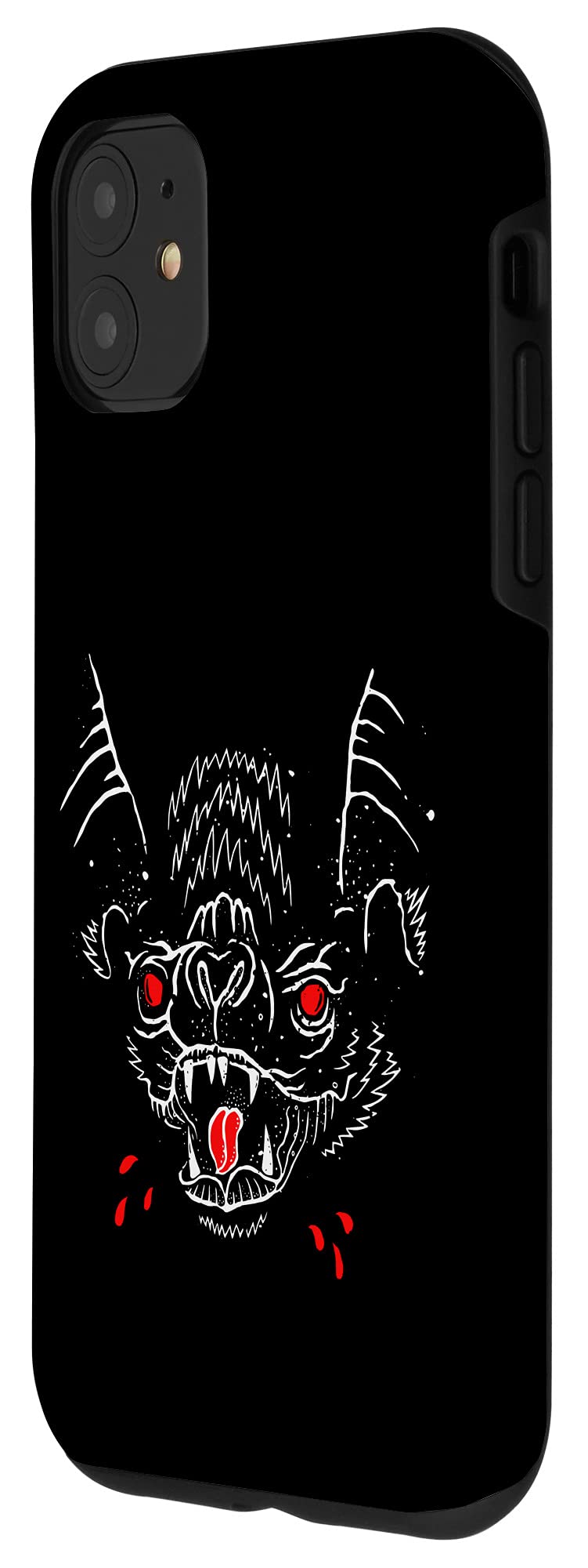 Spooky Halloween iPhone 11 Case - Vampire Bat Blood Design Horror Phone Cover for iPhone 11 - Perfect for Halloween Parties, Cosplay & Horror Theme Events
