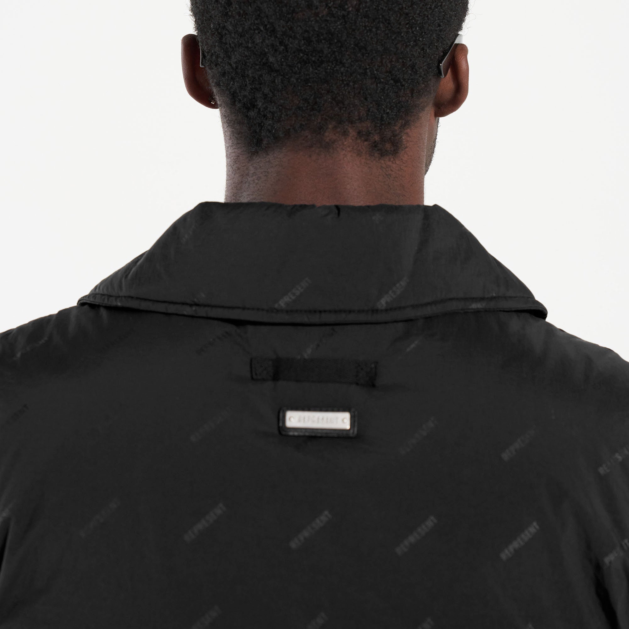 All Over Logo Collared Gilet Vest for Men & Women | Black Puffer Vest Jacket | Winter Fashion Outerwear for Casual & Streetwear
