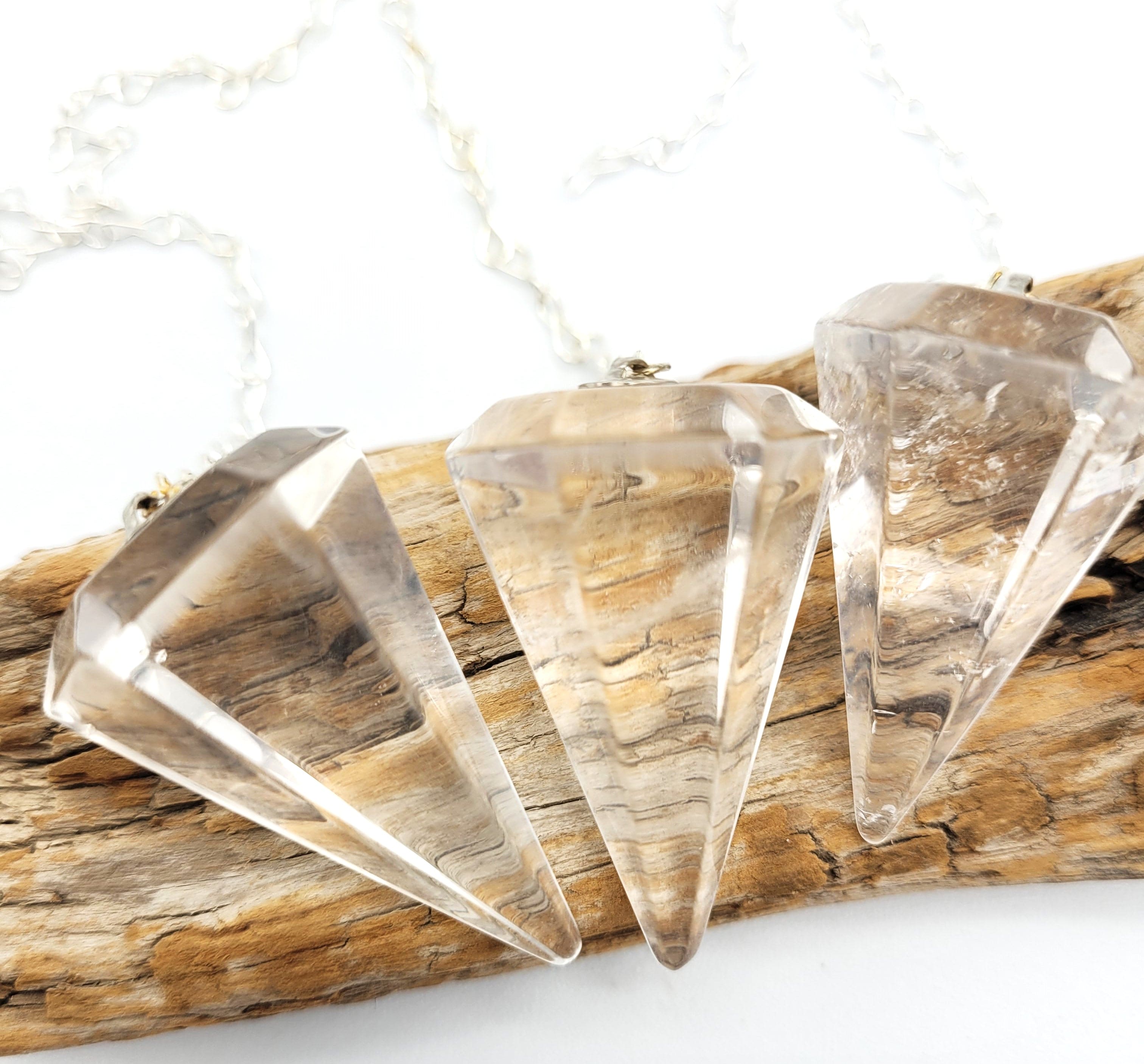 Clear Quartz Pendulum for Divination & Healing - Perfect for Meditation, Chakra Balancing & Spiritual Practices