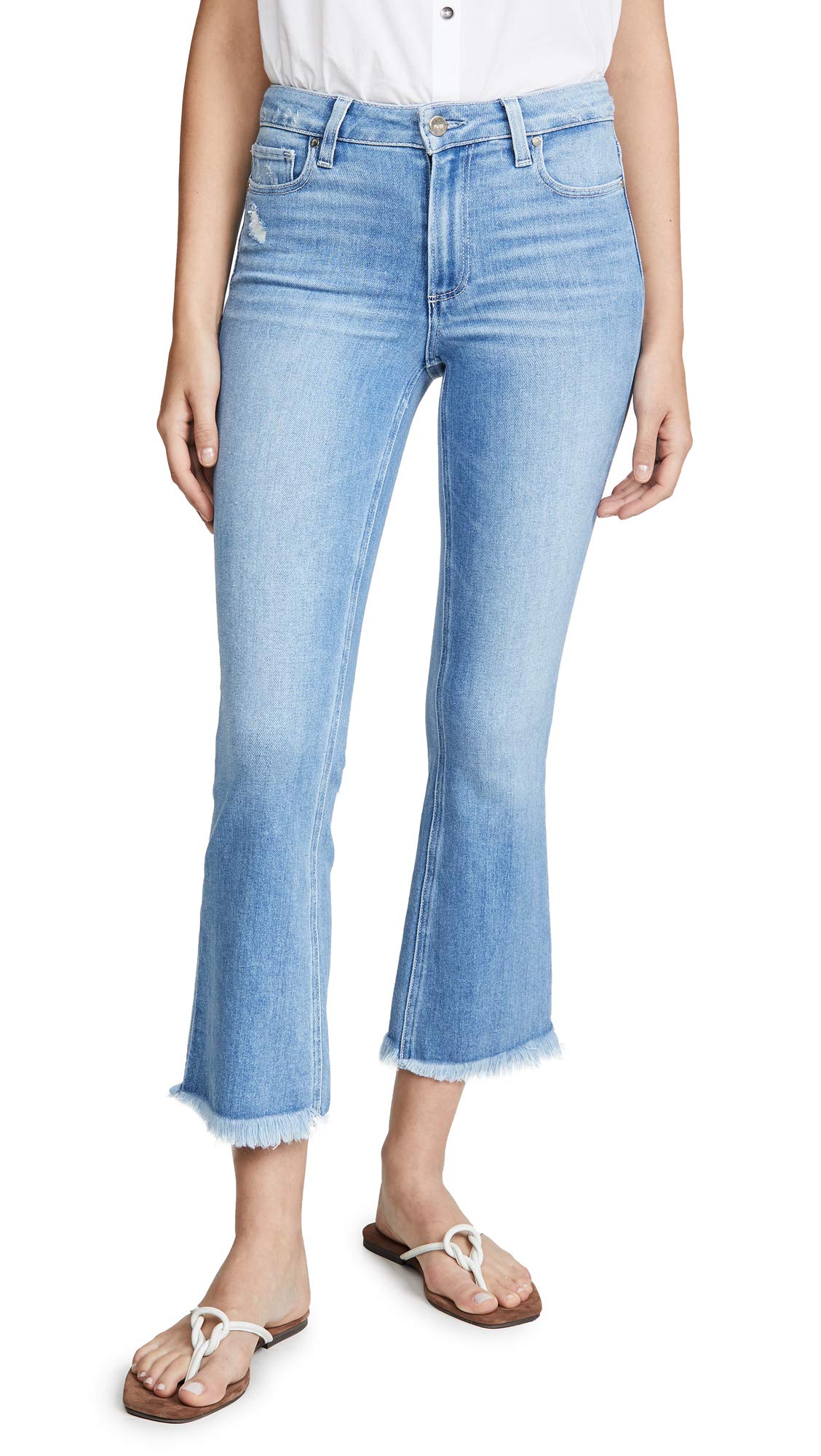 PAIGE Women's Collete High-Rise Crop Flare Jeans | Stretch Denim for Comfort | Perfect for Casual Outfits & Date Nights