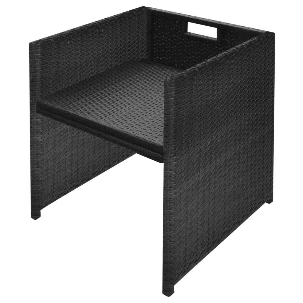 5PCS Outdoor Dining Set - Durable Patio Furniture with Large Rectangle Glass Table & Rattan Chairs, Steel Frame Conversation Set for Backyard, Garden, Poolside Dining and Entertaining