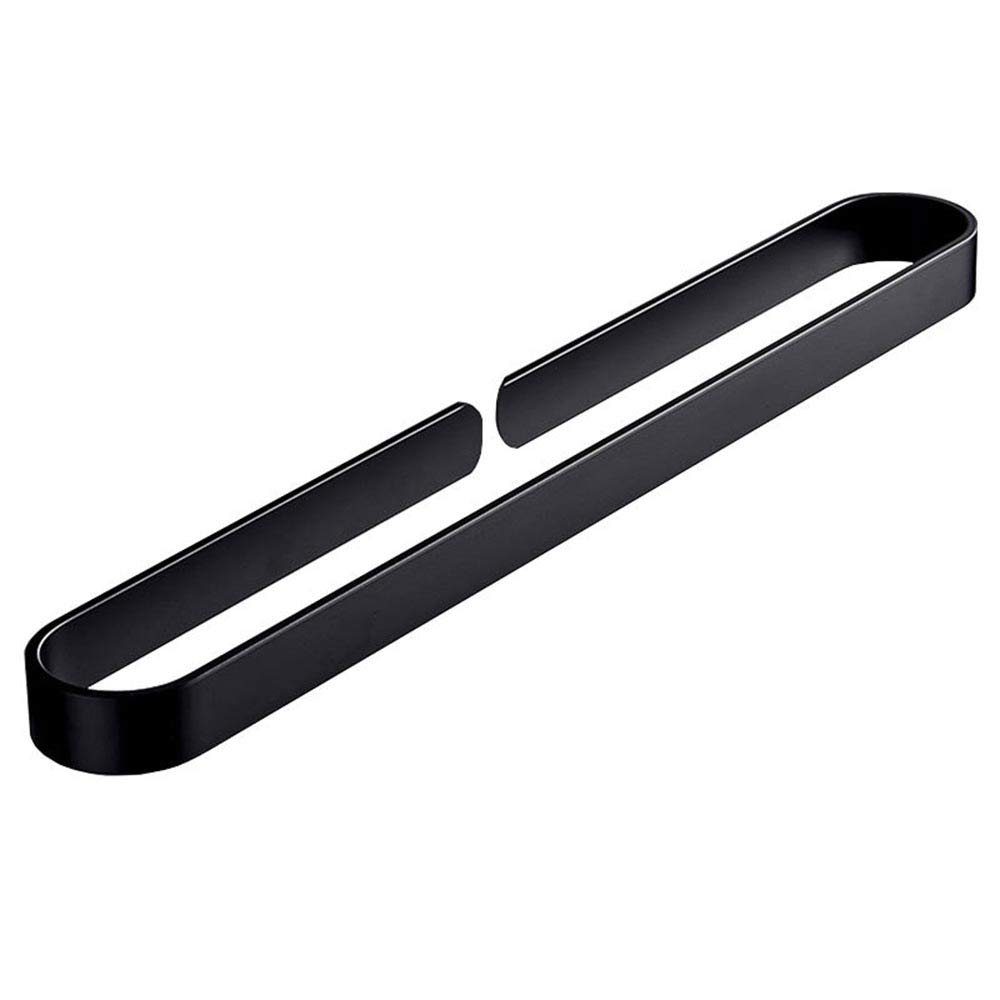 Modern Aluminum Towel Bar - 40cm Wall Mounted Towel Holder for Bathroom, Kitchen & Hotel - Space Saving Black Bath Accessory - Perfect for Small Spaces & Luxury Bathrooms